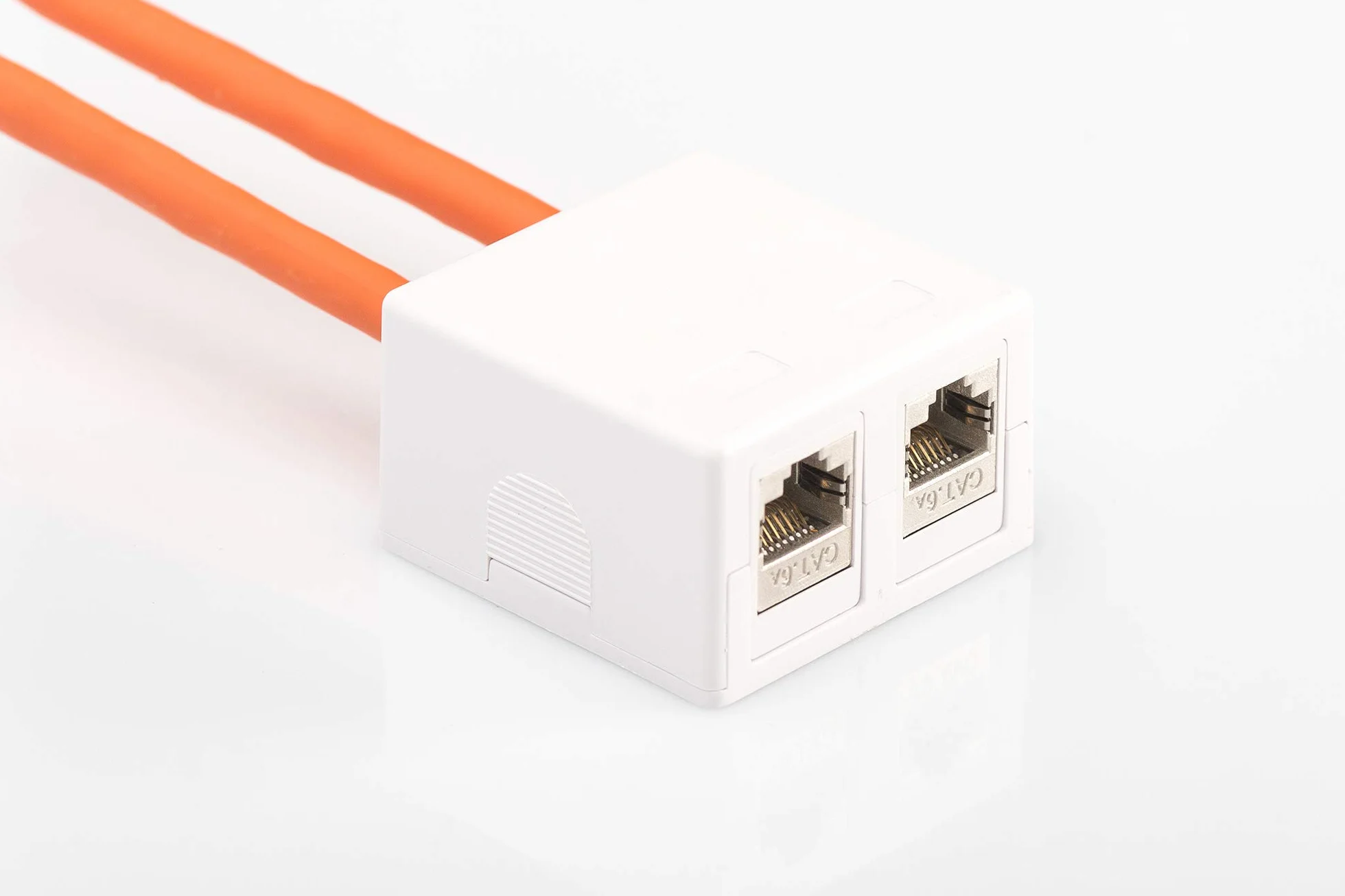 DIGITUS Boîtier de raccordement 2 ports Keystone Blanc Modulaire