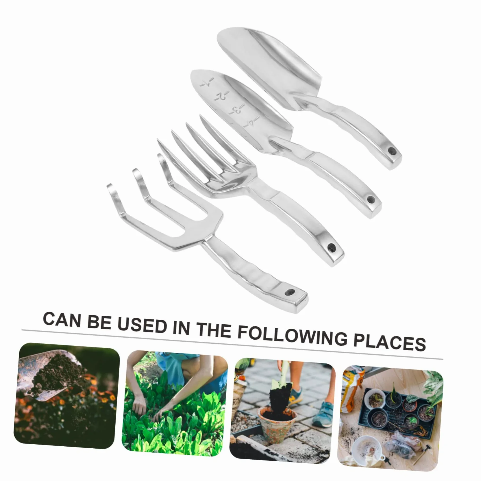 Hemobllo Kit Outils Jardinage avec Pelle Multifonction Herse et Outils de Plantation Pratiques pour Usage Domestique ou Randonnée