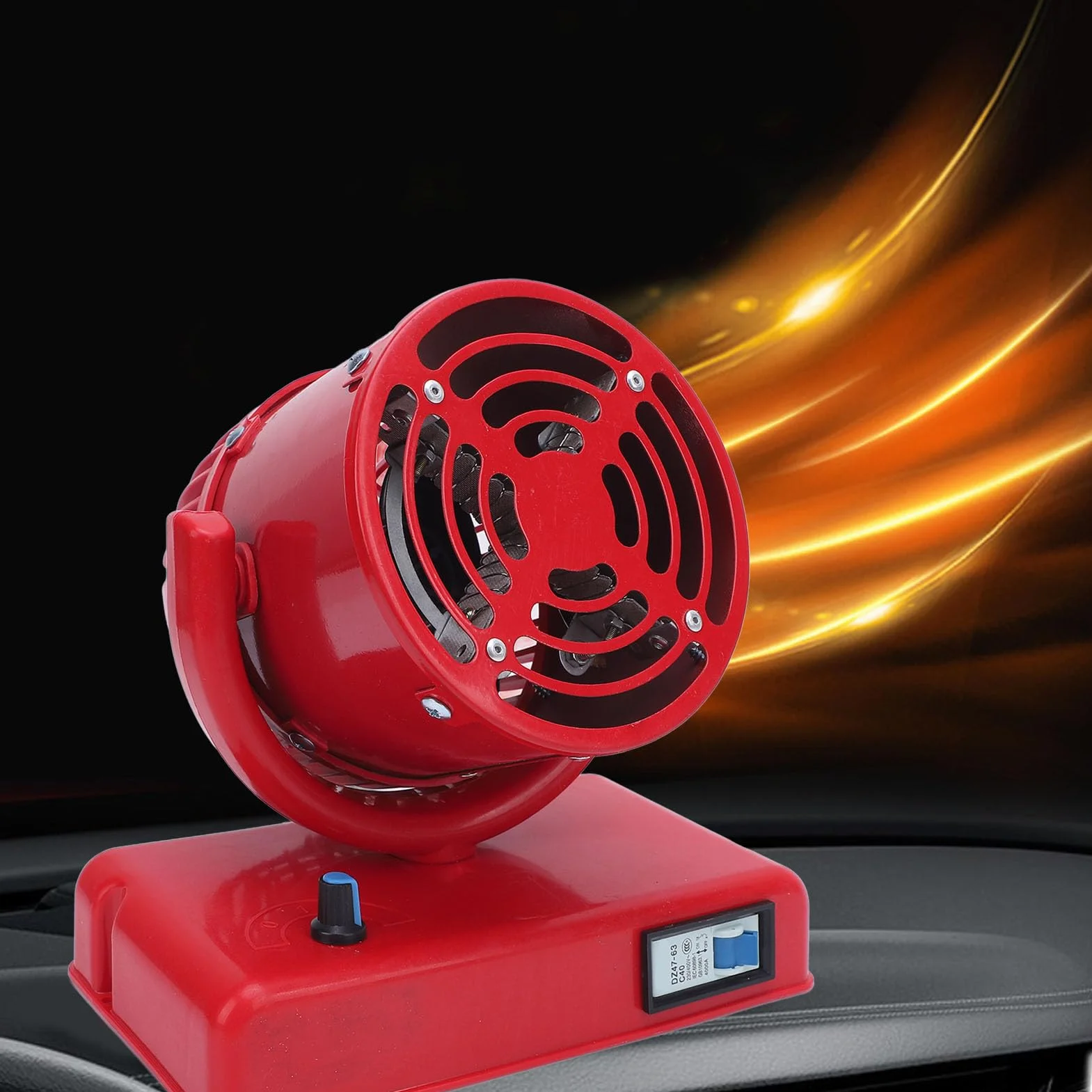 Réchauffeur d'Air Portable 12V 300W 2 en 1 Ventilateur Chauffage Refroidissement Multifonctionnel