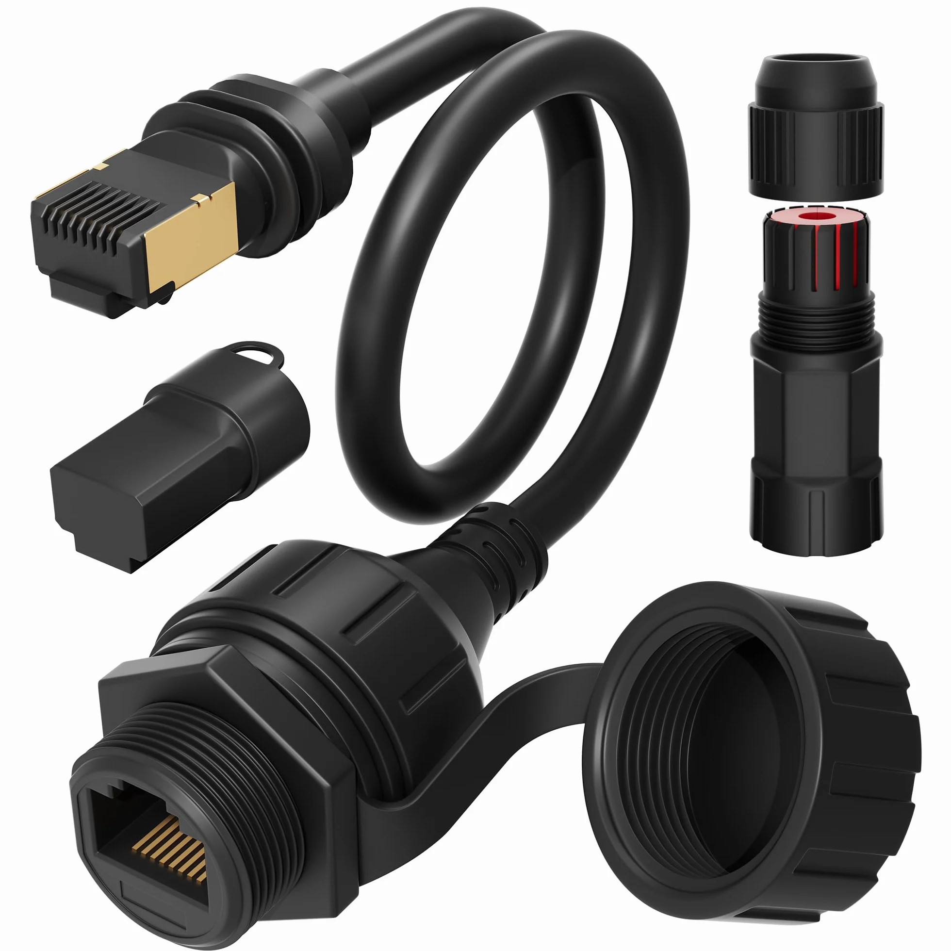 EAZUSE Starlink Adaptateur Ethernet Gen 3/Mini avec câble d'extension RJ45 étanche pour Starlink Gen 3