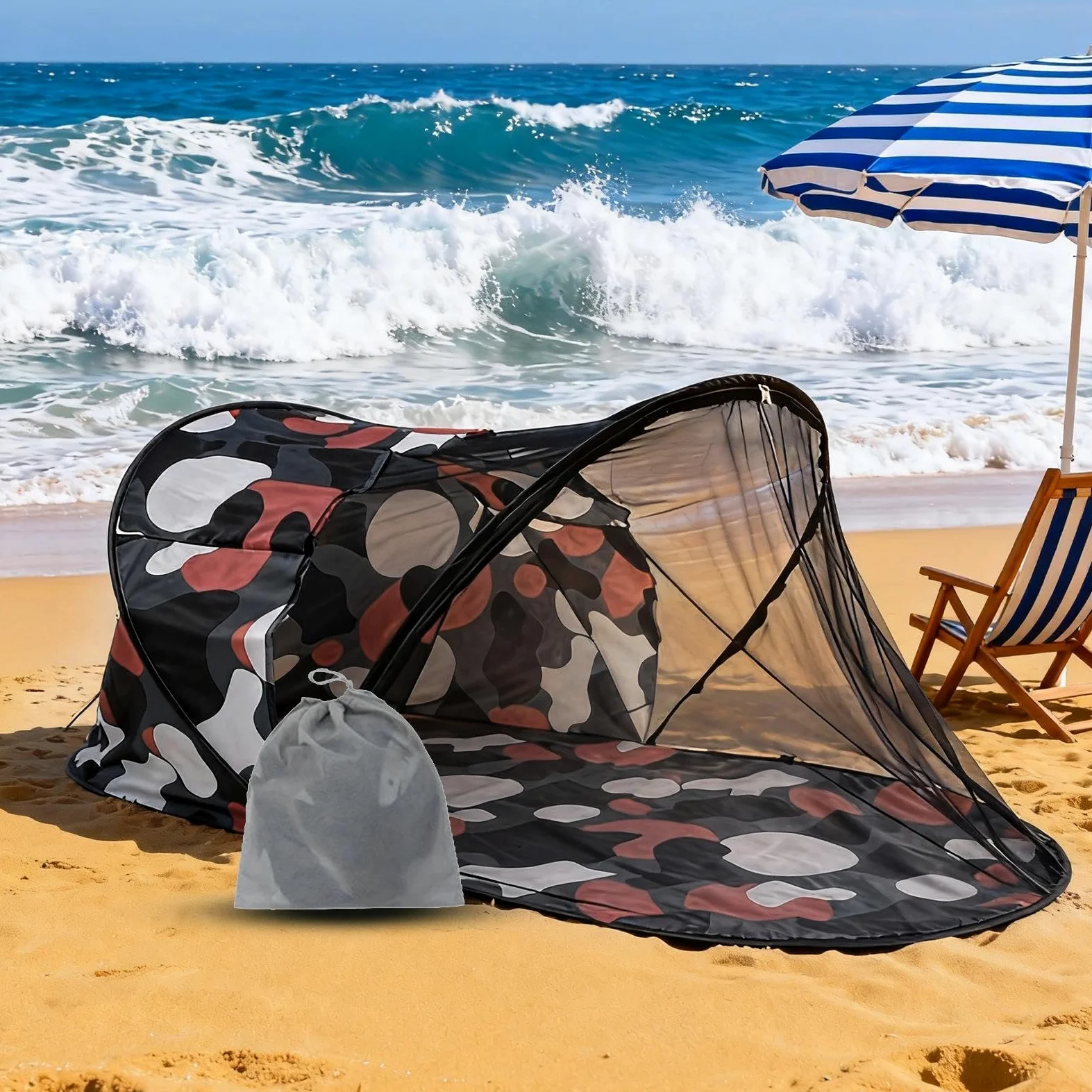 Filet de patio Tente Pliante Rapide Respirante et Portable | Filet de Patio Anti-Moustiques Pour Intérieur Jardin Cour et Arrière-Cour Maison et Sortie Camping Adultes