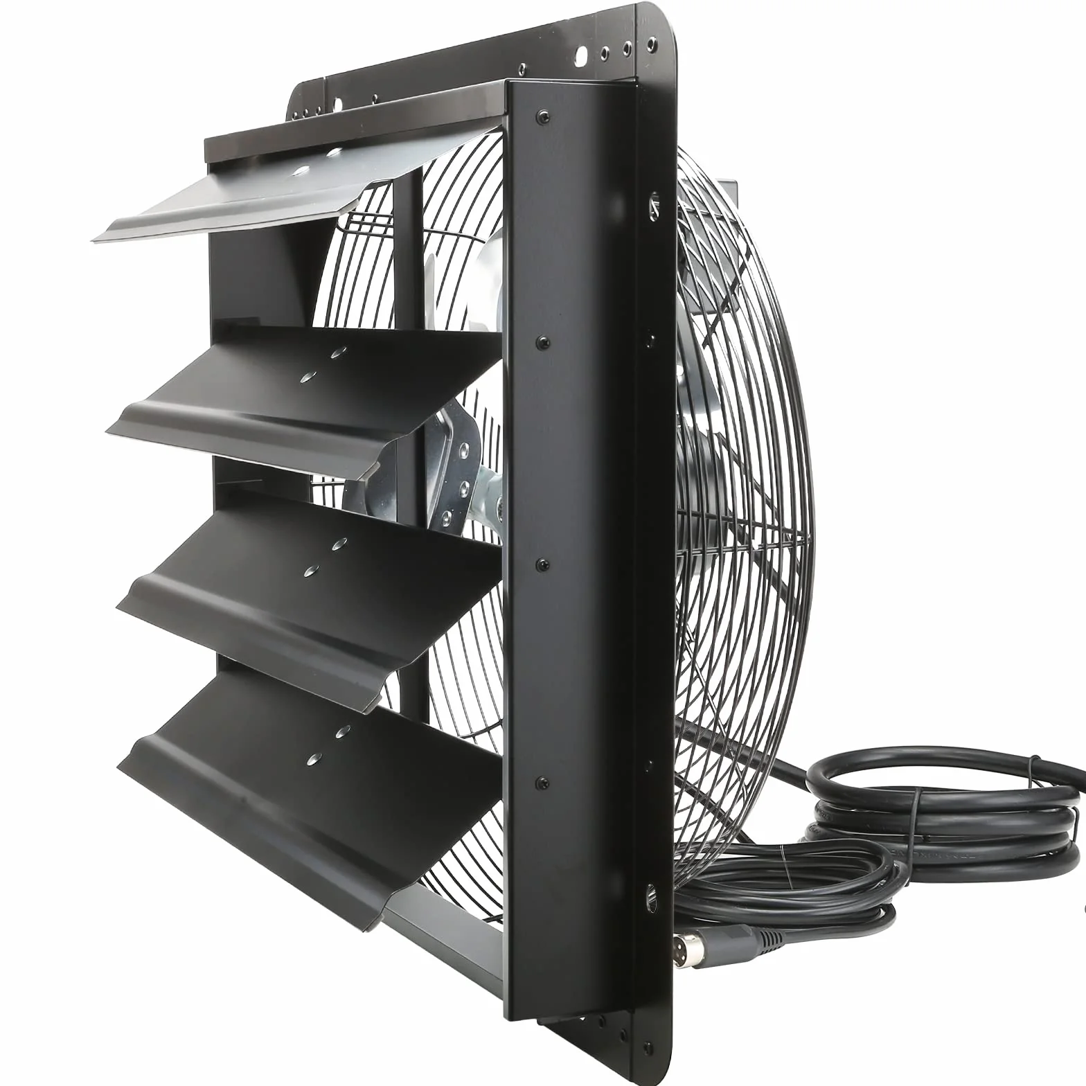 VEVOR Ventilateur d'extraction à volets 40,9 cm 2900 m³/h Moteur EC Contrôleur température humidité