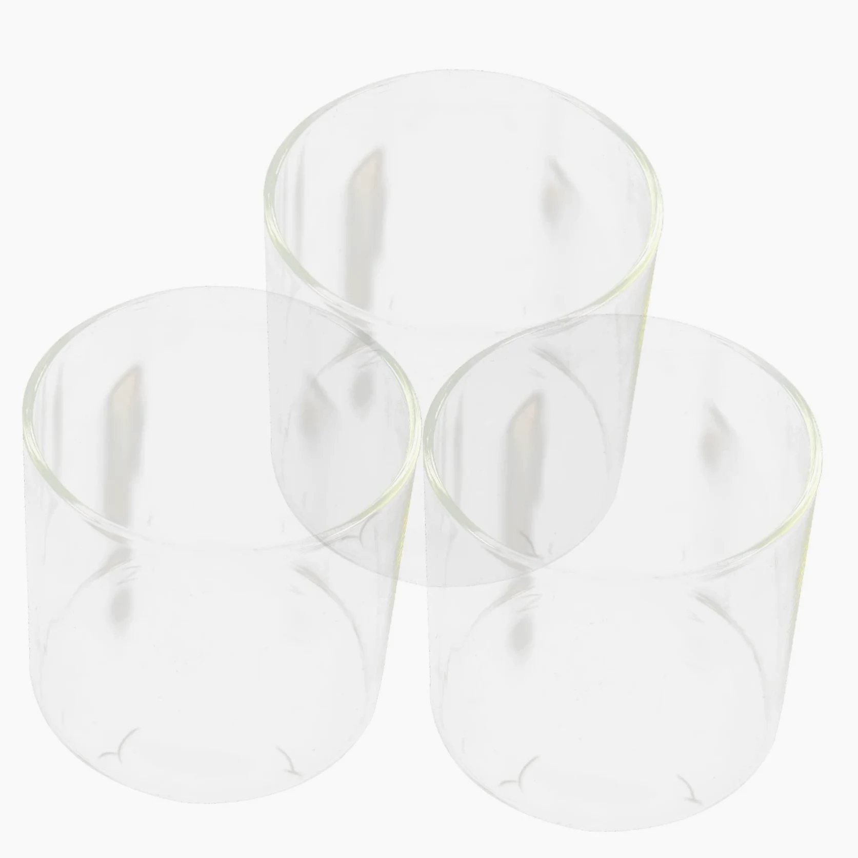 UKCOCO 3pièces Lot de Vases Verre Hydroponique Transparents pour Bureau Cylindres Transparents pour Aquarium
