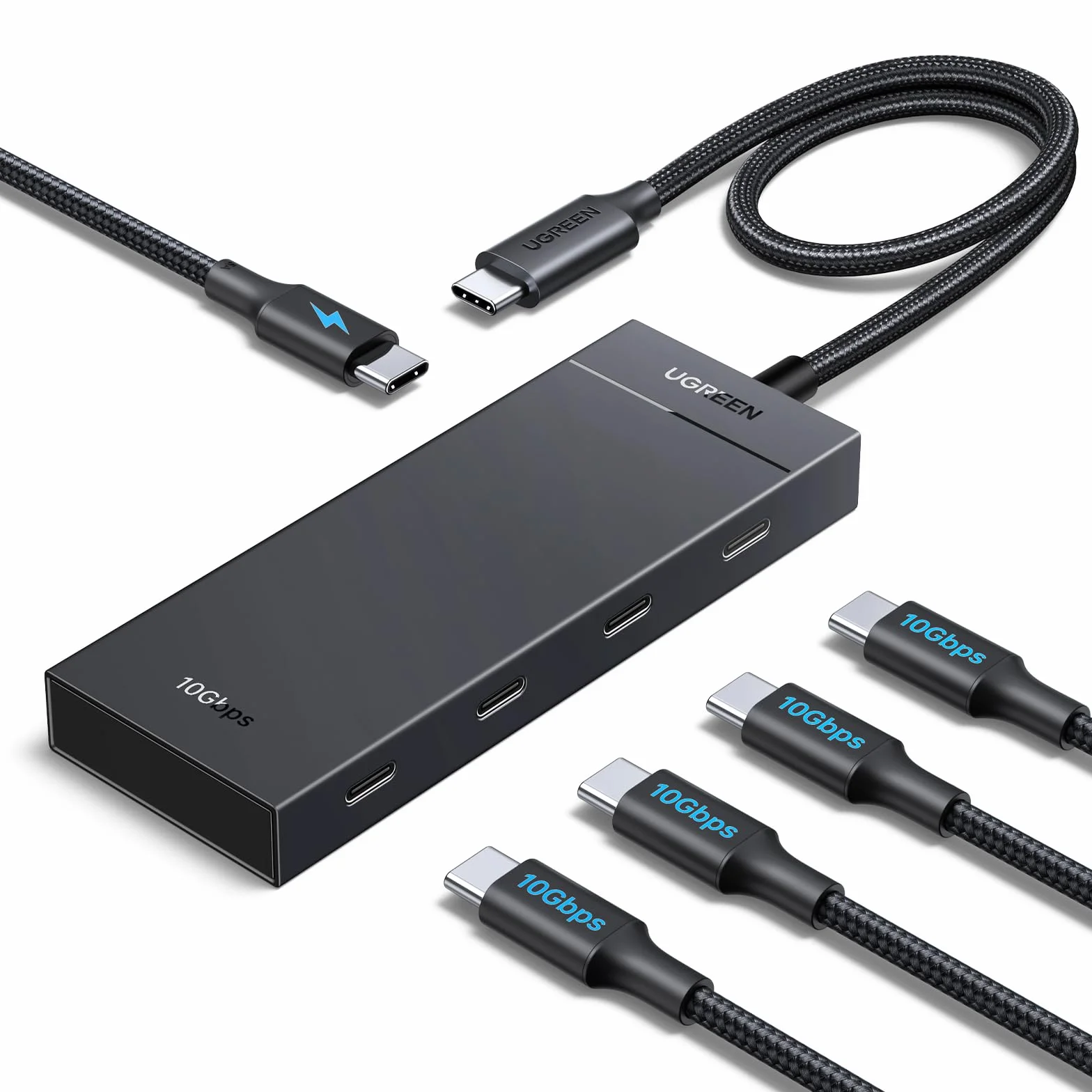 UGREEN Hub USB C 3.2 10Gbps 4 Ports PD 100W Charge Rapide Adaptateur Multiport Compatible MacBook iPad Pro