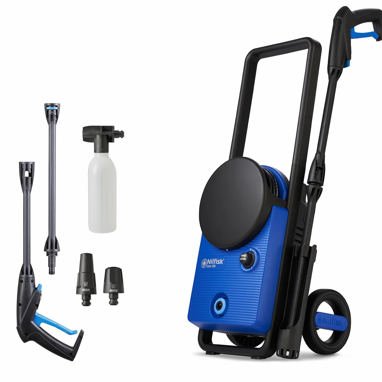 Nilfisk Nettoyeur Haute Pression Core 130 Bars avec PowerControl - Mini Nettoyeur pour l'extérieur, Terrasses, Fenêtres et Voitures (1500 W) 128471256