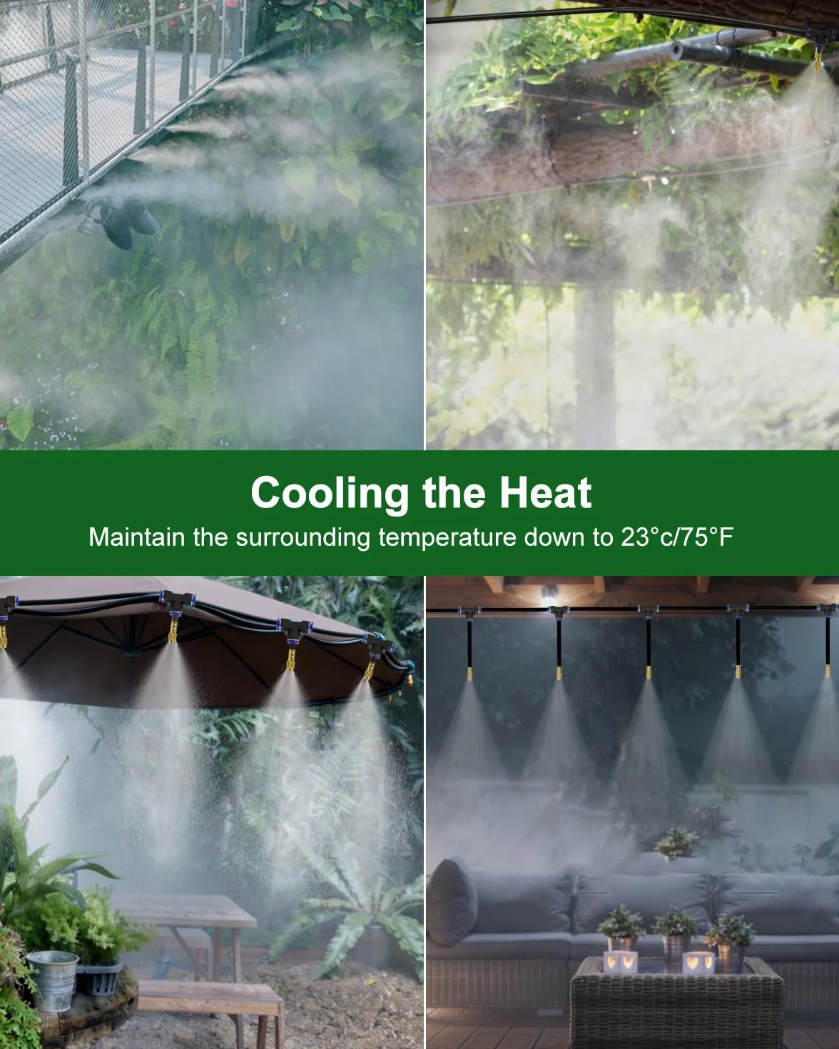 Système d'irrigation goutte à goutte, 60 m, 0,8 cm, kit d'arrosage de jardin amélioré en 2026 avec 32 buses en cuivre réglables à 360°, système d'arrosage automatique pour plates-bandes surélevées