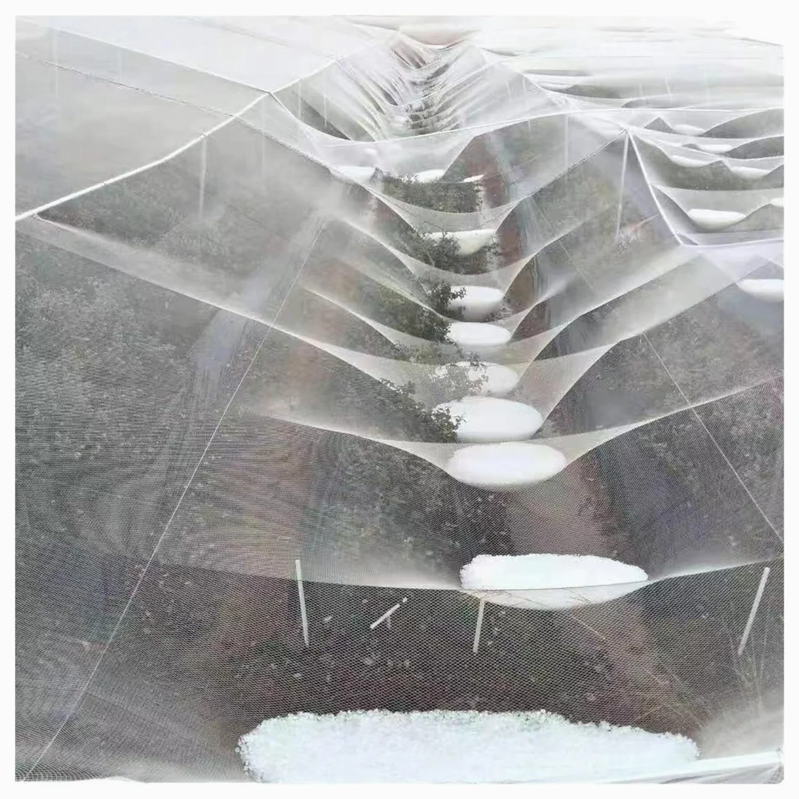 Filet Anti-grêle pour Jardin, Hail Garden Netting White Reusable Multiple Sizes HDPE