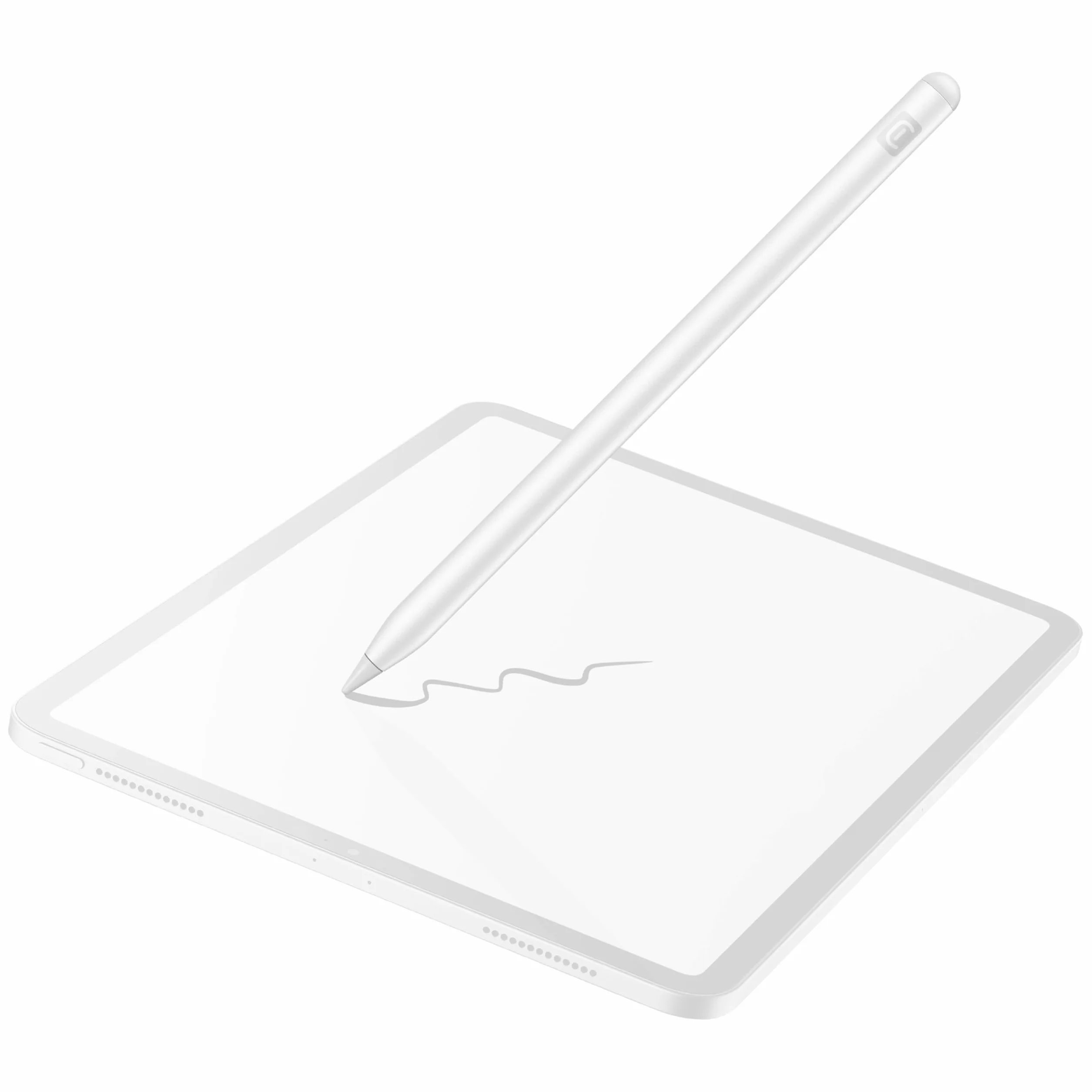 Cellularline Stylus Pen with Magnetic Attachment Tilt Function Palm Rejection White for iPad