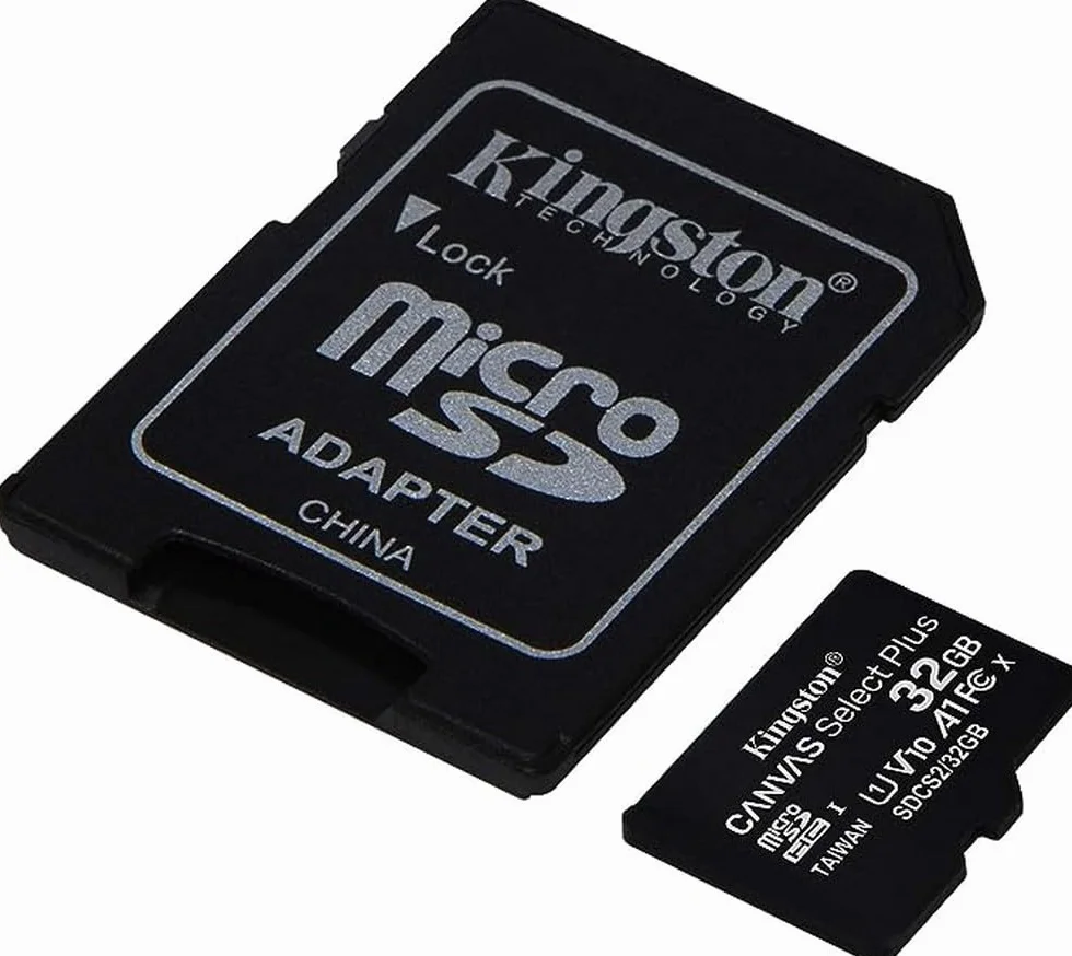 Kingston Canvas Select Plus Micro SD SDCS2/32GB Class 10 Carte Mémoire + Adaptateur
