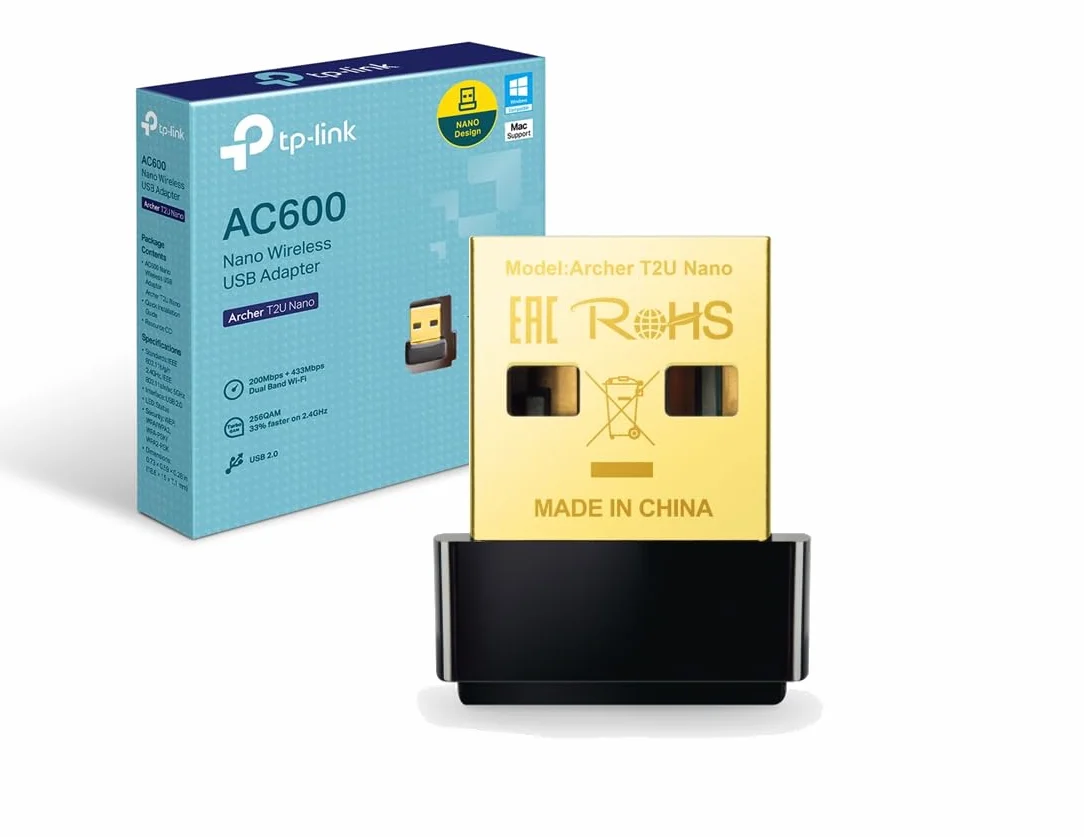 TP-Link Archer T2U Nano Clé WiFi AC600 Adaptateur USB WiFi Noir