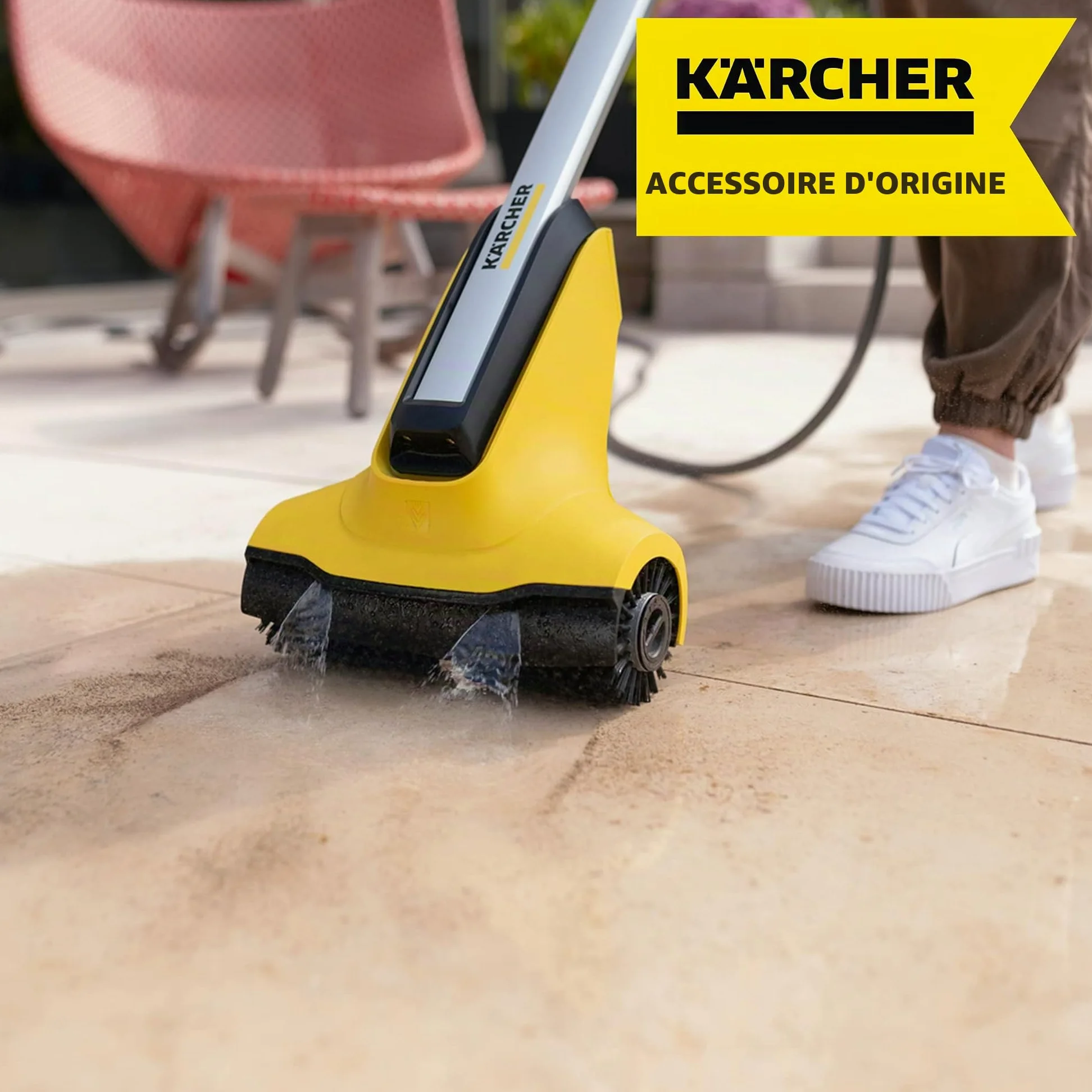 Kärcher Kit de Rouleaux de Brosse pour Surfaces en Pierre pour Nettoyeur de terrasse PCL 3-18, Convient pour Les Carreaux de Pierre Lisses en extérieur