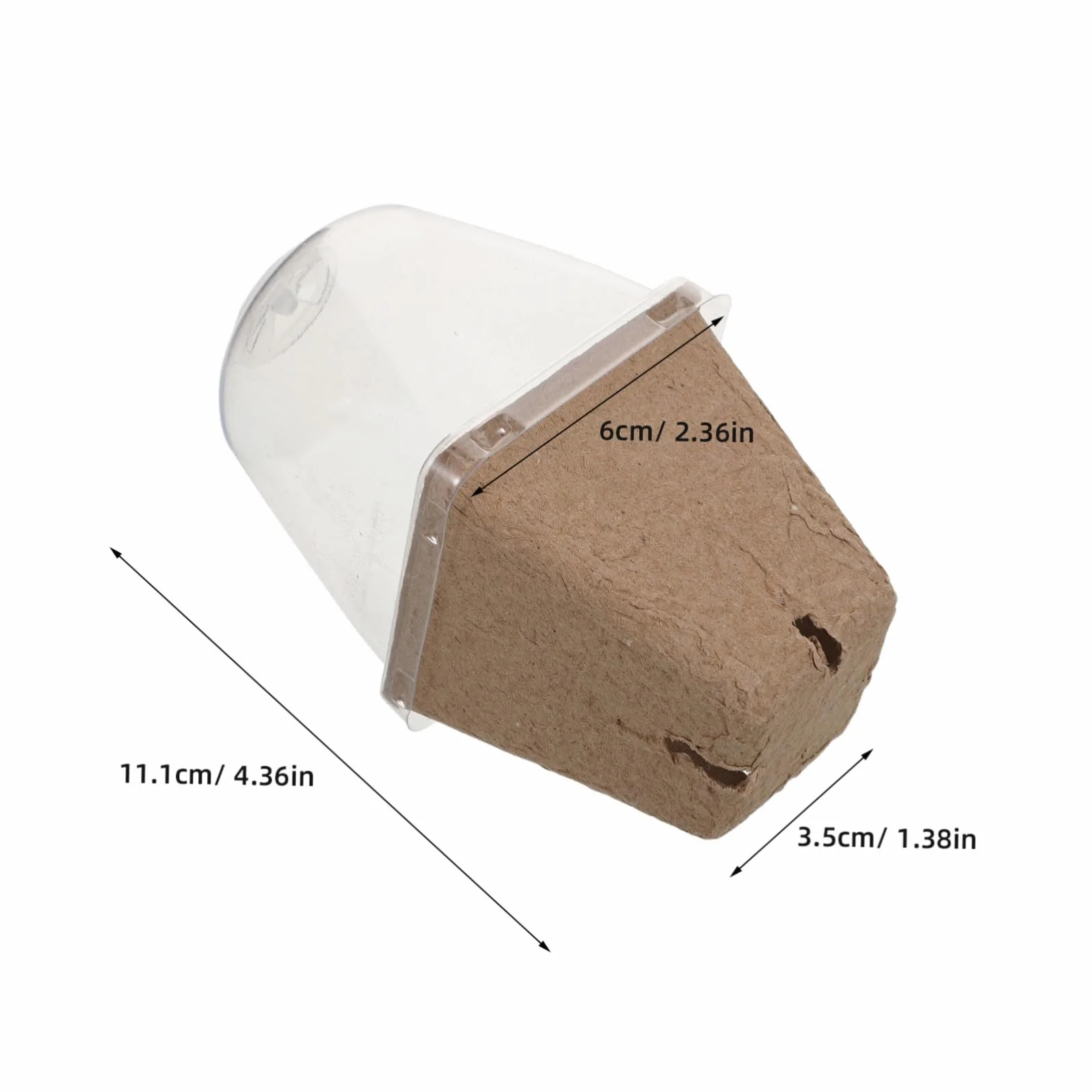 iplusmile Pots de Semis Carrés avec Dôme Ventilé en Pâte de Papier Lot de 36