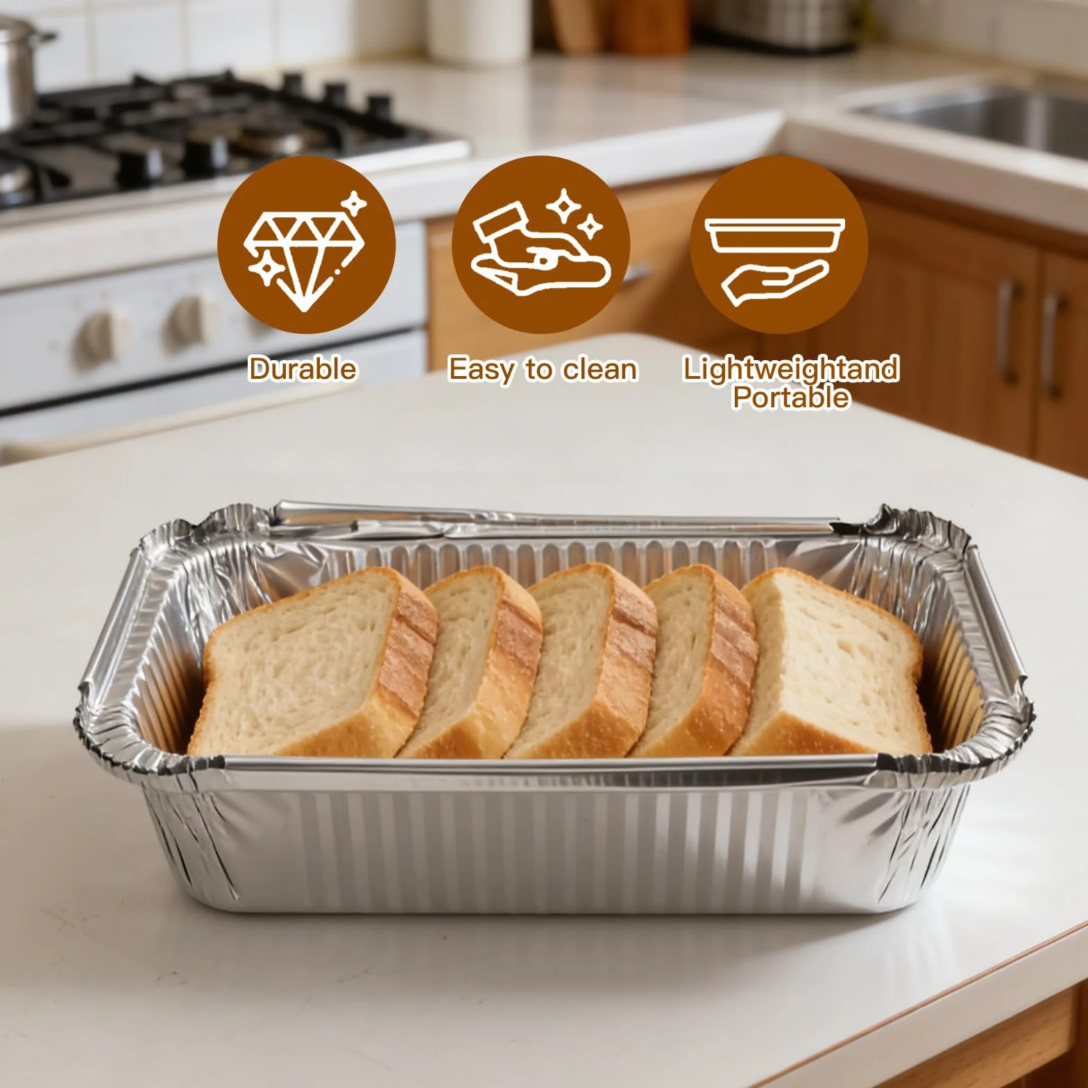 Barquettes en aluminium pour barbecue 600 ml résistantes à la chaleur réutilisables avec couvercle