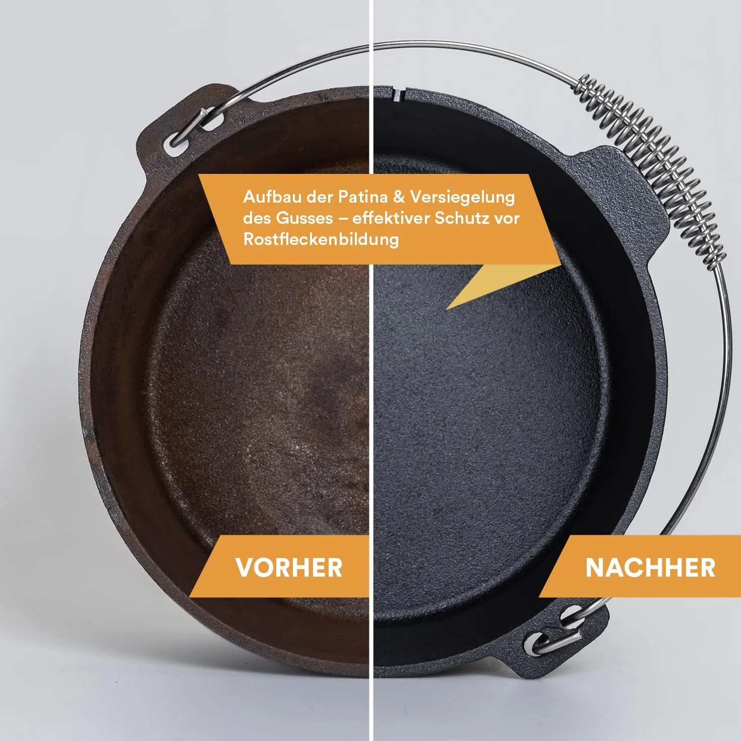 Skandika Dutch Oven pâte de culottage et d'entretien 250 ml pour cocotte en fonte