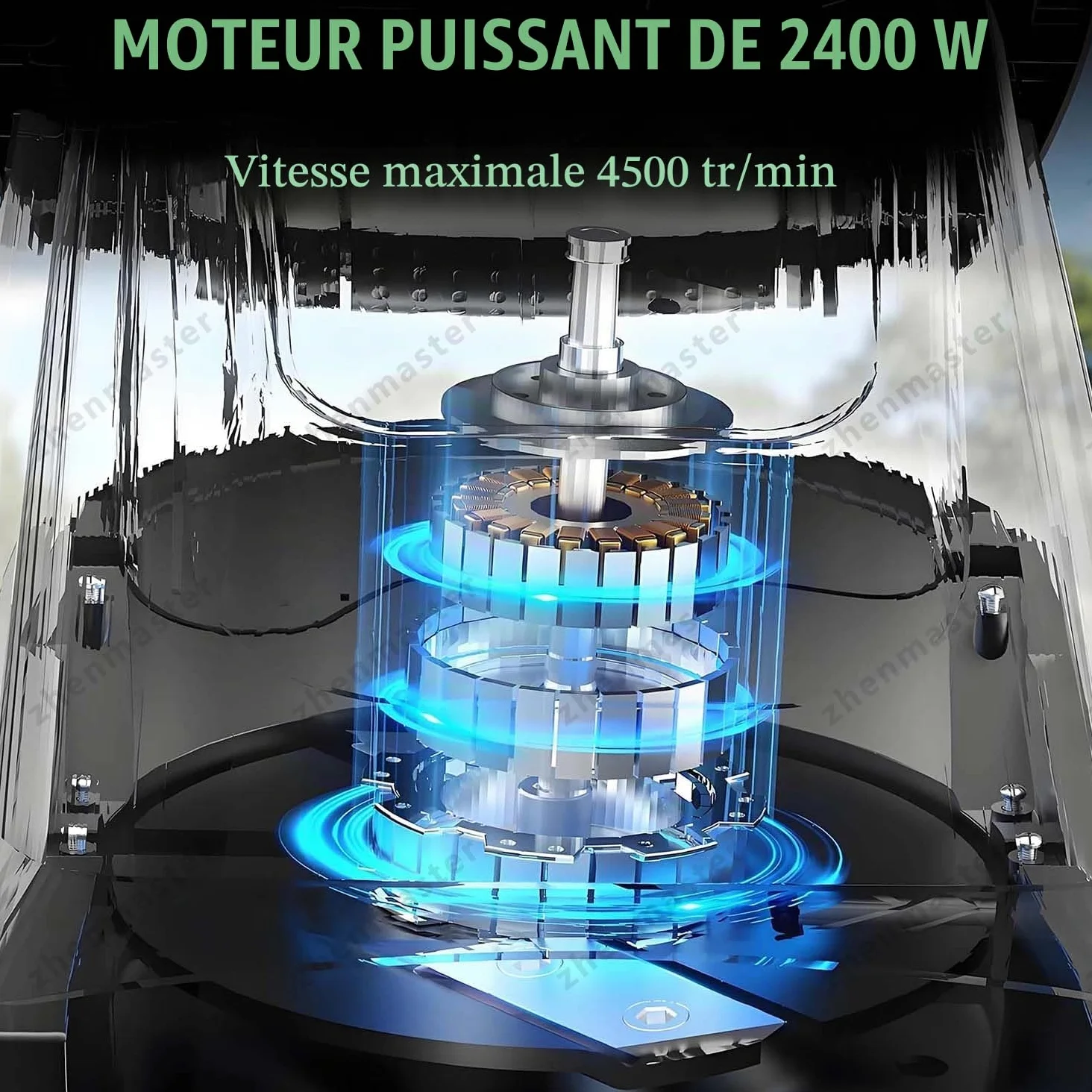 Broyeur De Branches Électrique 2400W Haute Performance Avec Sac 50L, Déchiqueteuse Silencieuse 40mm, Idéal Pour Feuilles, Compost Et Nettoyage De Jardin