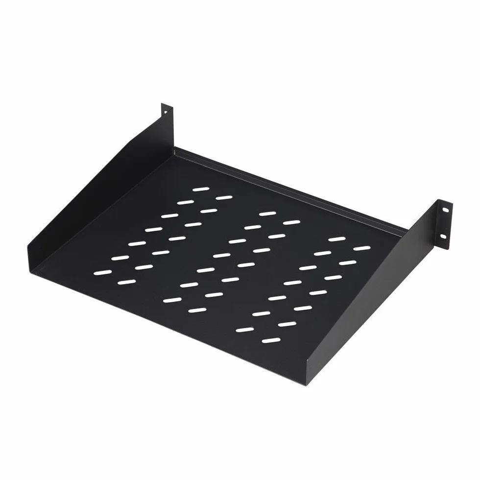 DIGITUS Tablette fixe 19 pouces 2UH fixation avant charge admissible 25 kg noir