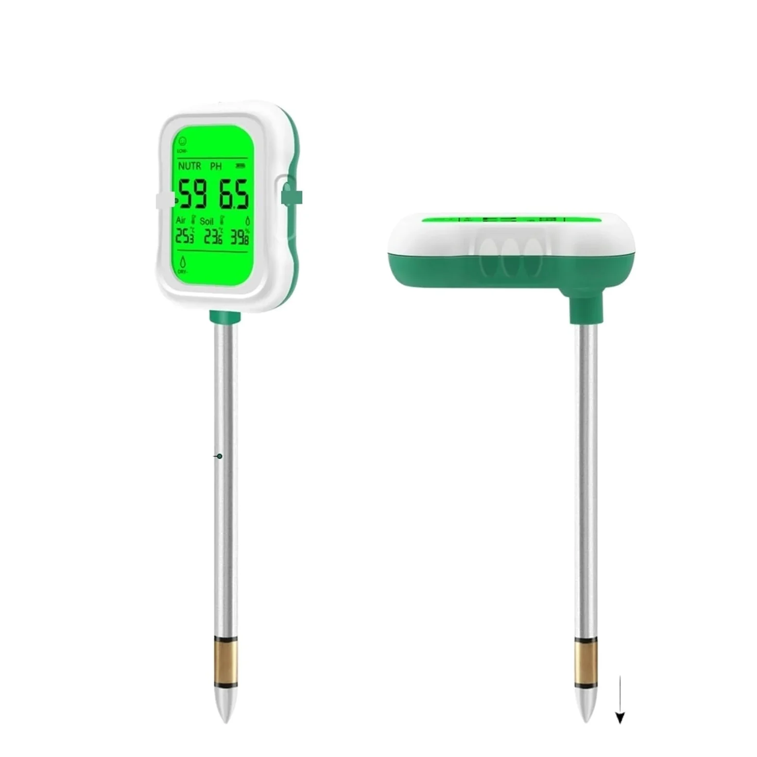 Testeur de Sol numérique 7 en 1, pH, humidité, lumière, fertilité, température, for Plantes Jardin, Ferme, Agriculture Jardinage, Agriculture