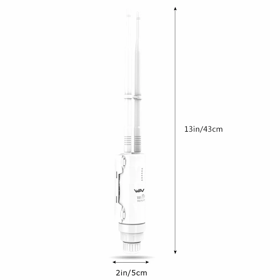 WAVLINK Point d'accès Wi-Fi AC600 Extérieur Double Bande 2.4+5G, Amplificateur WiFi avec 2 antennes, PoE Passif