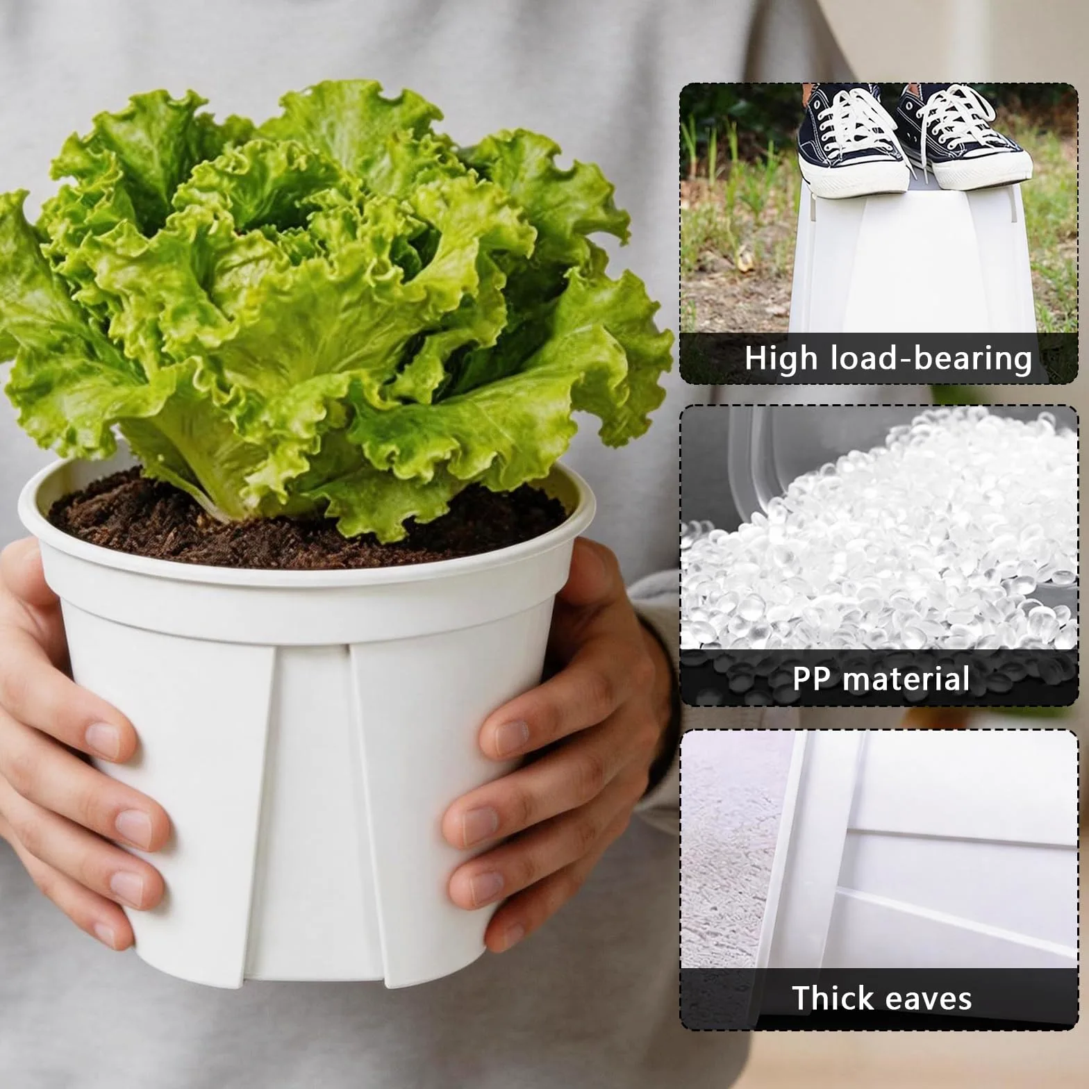 Kit de Plantation, Serre de Jardin 60 x 40 x 50 cm avec Six Petits Pots de Fleurs et Lampes pour Plantes Mini Serre de Jardin PVC Housse pour Plantes Isolante Transparente pour Jardin et Balcon