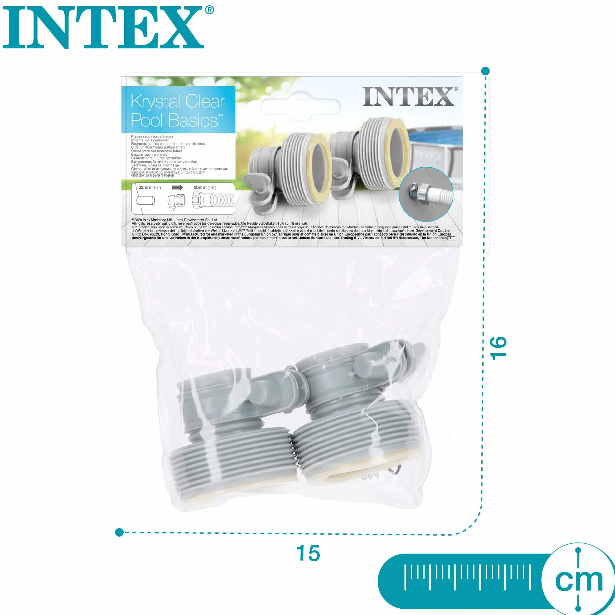 Intex Lot de 2 adaptateurs 32-38mm