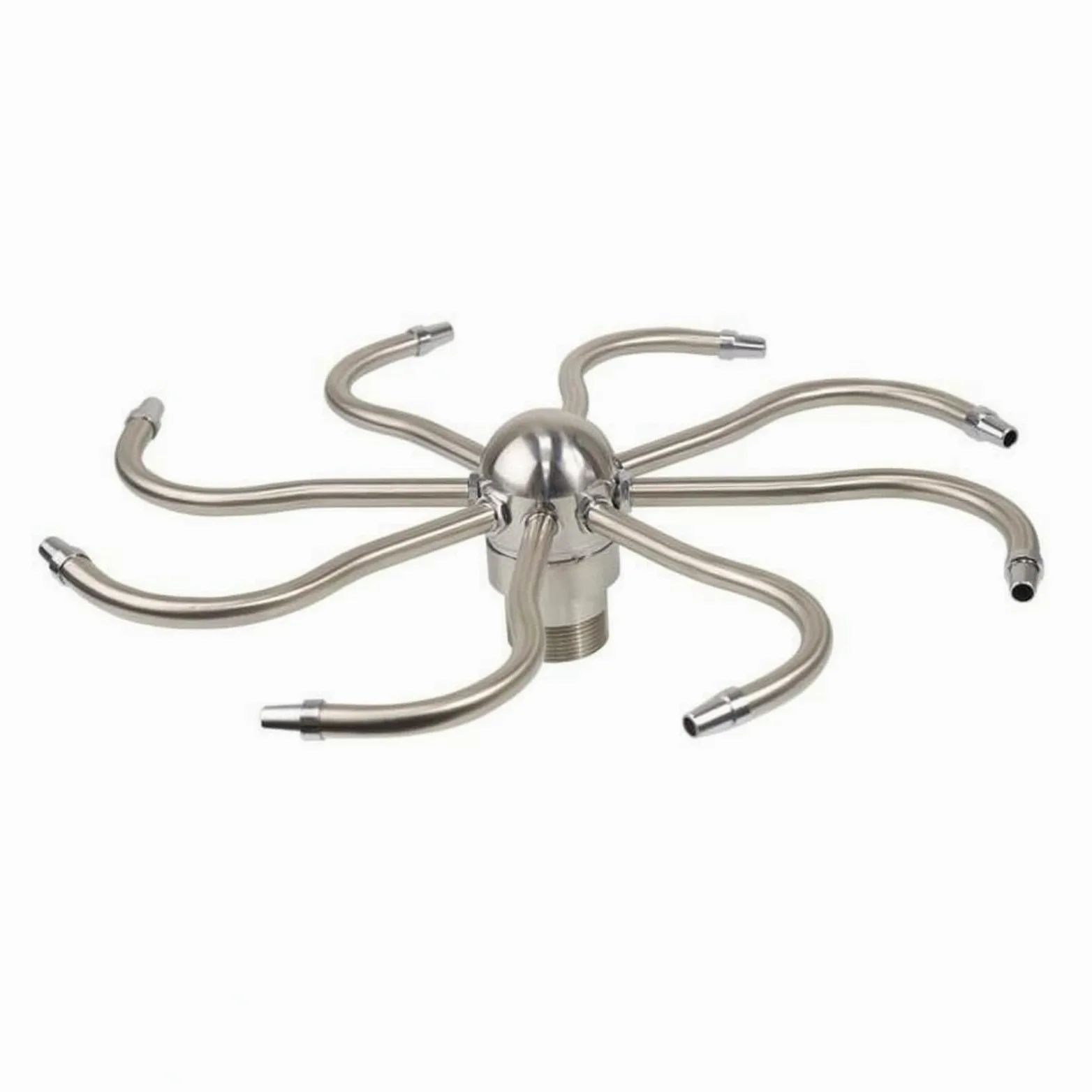 Buse Rotative Buse de Jet Embout Tête d'Arrosage INOX Robuste Roue à Eau à Huit Bras pour Jet Circulaire Animé Adaptée, Arroseur Rotatif en Acier Inoxydable De 1,5 Pouce avec Filetage Externe