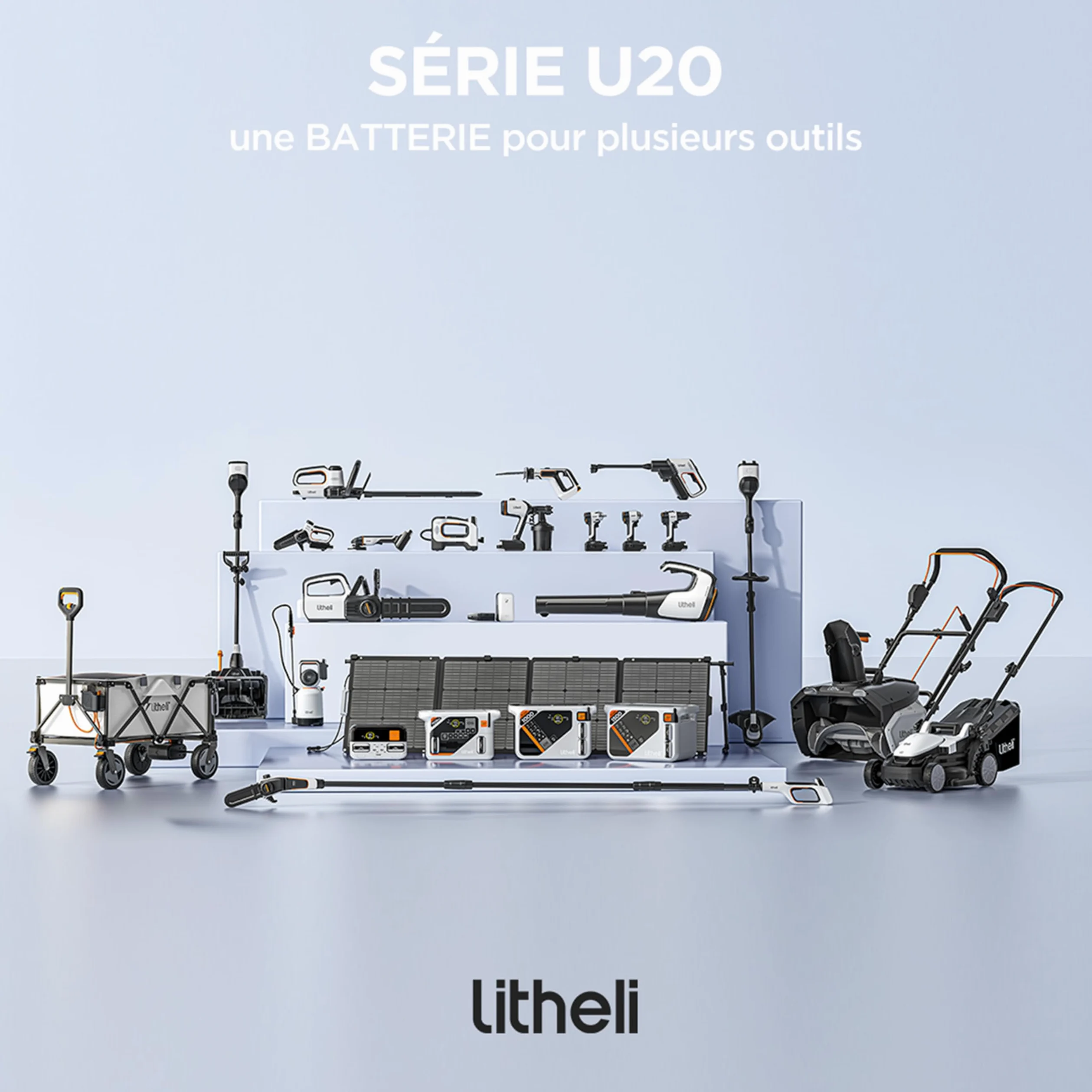 Litheli Souffleur de Feuilles sans Fil 20V, Souffleur à Batterie avec Batterie 2,0 Ah, Vitesse de l'Air de 137 km/h, Débit d'air de 604 m³/h, Leaf Blower pour Cour, Pelouse, Jardin