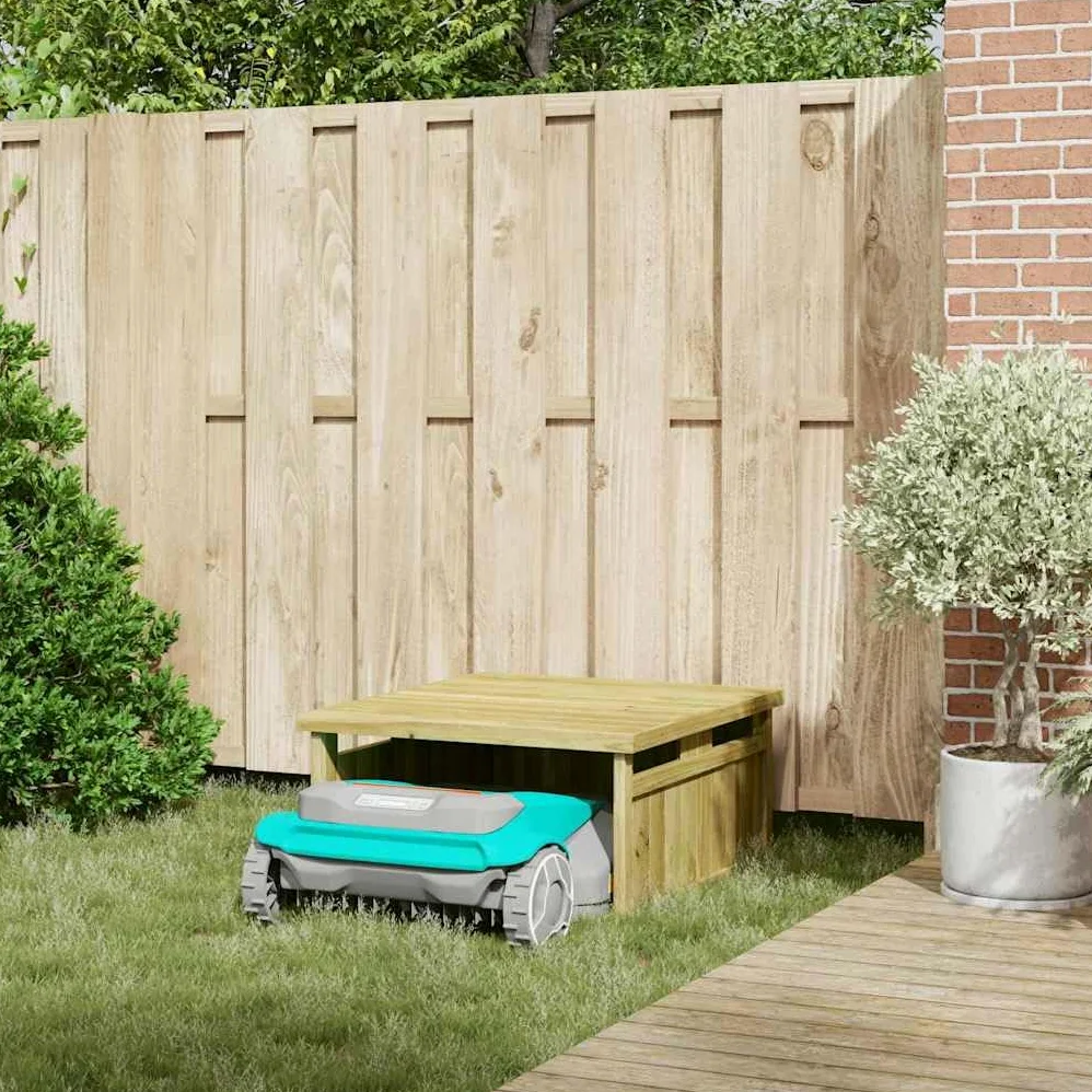 Garage pour robot tondeuse Marron 70 x 80 x 38 cm Pin imprégné , Maison & jardin , Pelouses & jardins , Vie en extérieur , Structures extérieures , Cabanes & abris de jardin, Marron, (Poids 15.5KG)