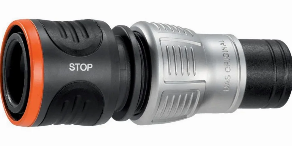 Tuyau d'Arrosage Comfort Highflex de Gardena 19 Mm (3/4"), 25 M : Tuyau à Profil Power-Grip, 30 Bars & Raccord d'Arrosage Premium Aquastop 19 mm (3/4") : Aquastop, Bon Maintien du Tuyau, Emballé