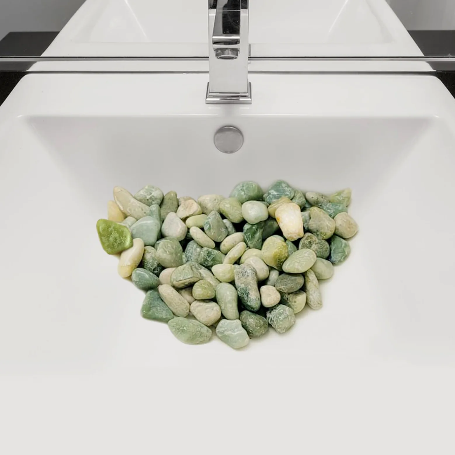 FANTIAN Pierres de rivière en jade de 9 kg pour l'aménagement paysager, galets décoratifs de 2,5 à 5,1 cm pour plantes d'intérieur, vases, cour, travaux manuels et jardin