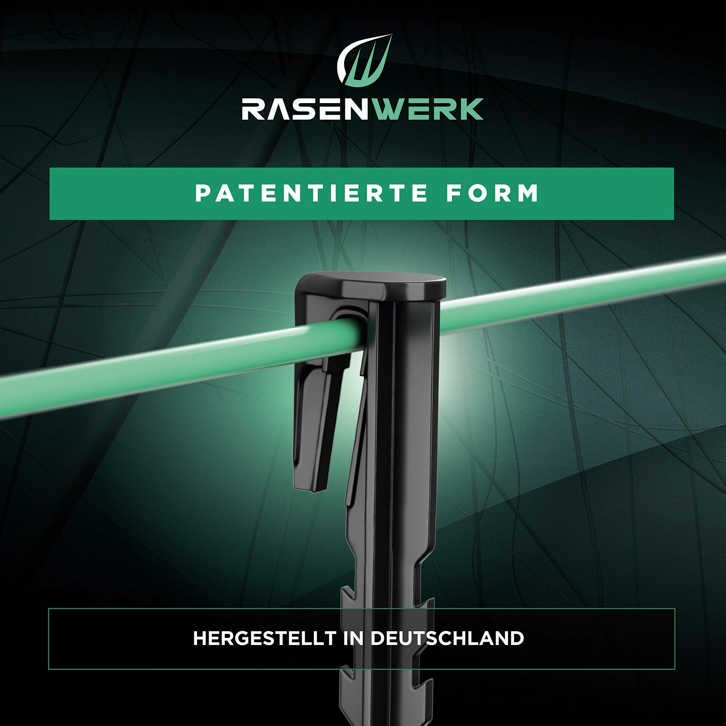 Kit d'installation de câble périphérique RASENWERK® pour robots de tonte - 1000 piquets - 40 pinces de connexion - 500m de câble périphérique pour robots de tonte - 3 pinces de connexion