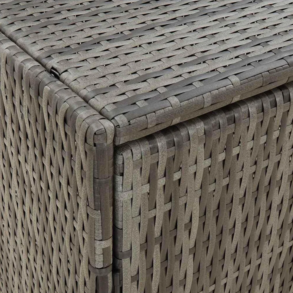 Armoire de rangement jardin Résine tressée Gris 100x55,5x80 cm