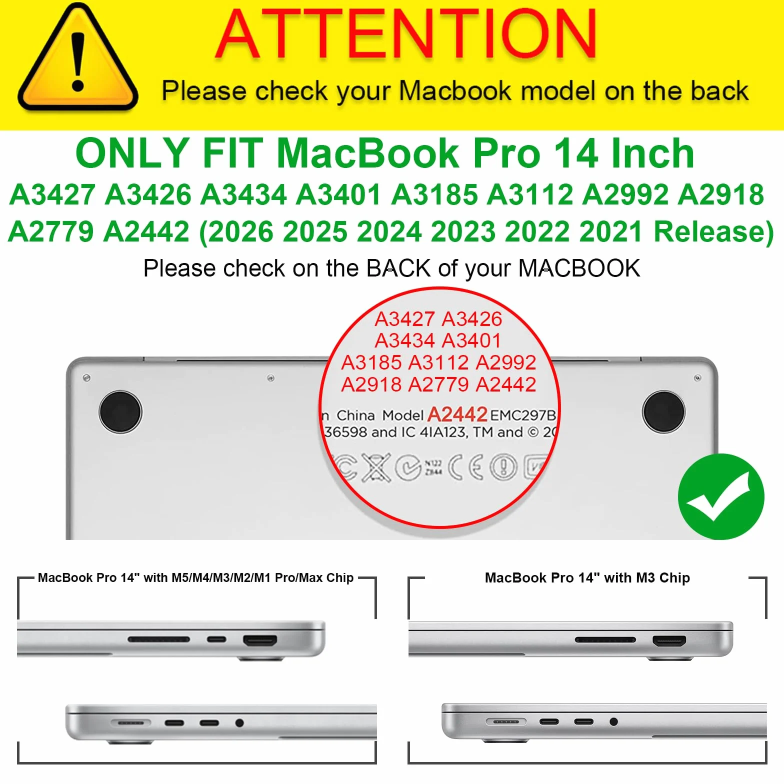 FINTIE Coque Hybride Compatible MacBook Pro 14 Pouces M5 M4 M3 M2 M1 Pro/Max 2026-2021, Etui Rigide Robuste Housse Bords Antichoc Noir