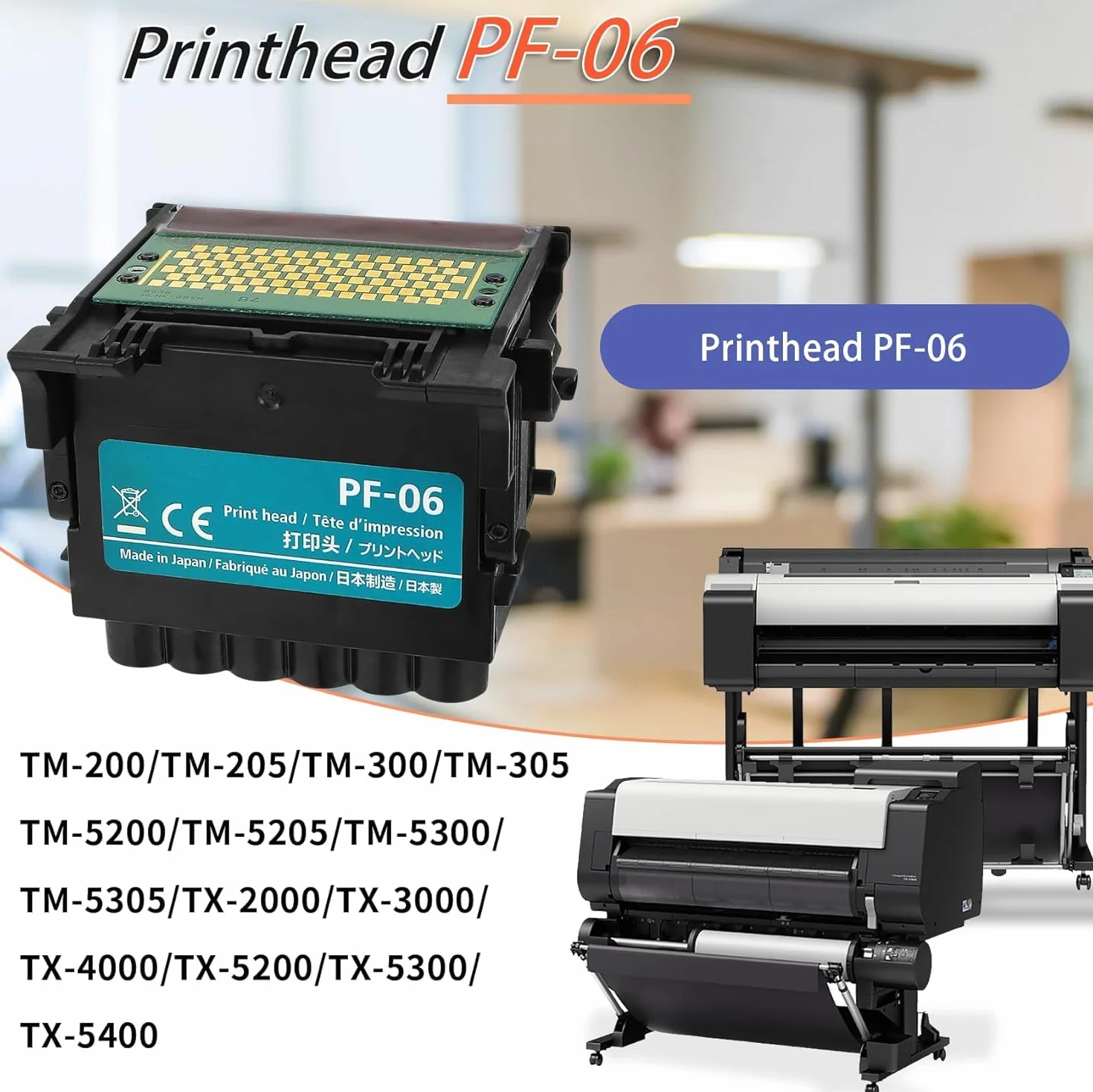 Ademon Tête d'impression Pf-06 compatible Ta-20 Ta-30 TA-5200 TA-5300 TM-200 TM-205 TM-300 TM-305 TM-5205 TM-5305 TX-2000 TX-3000 TX-4000 TX-5200