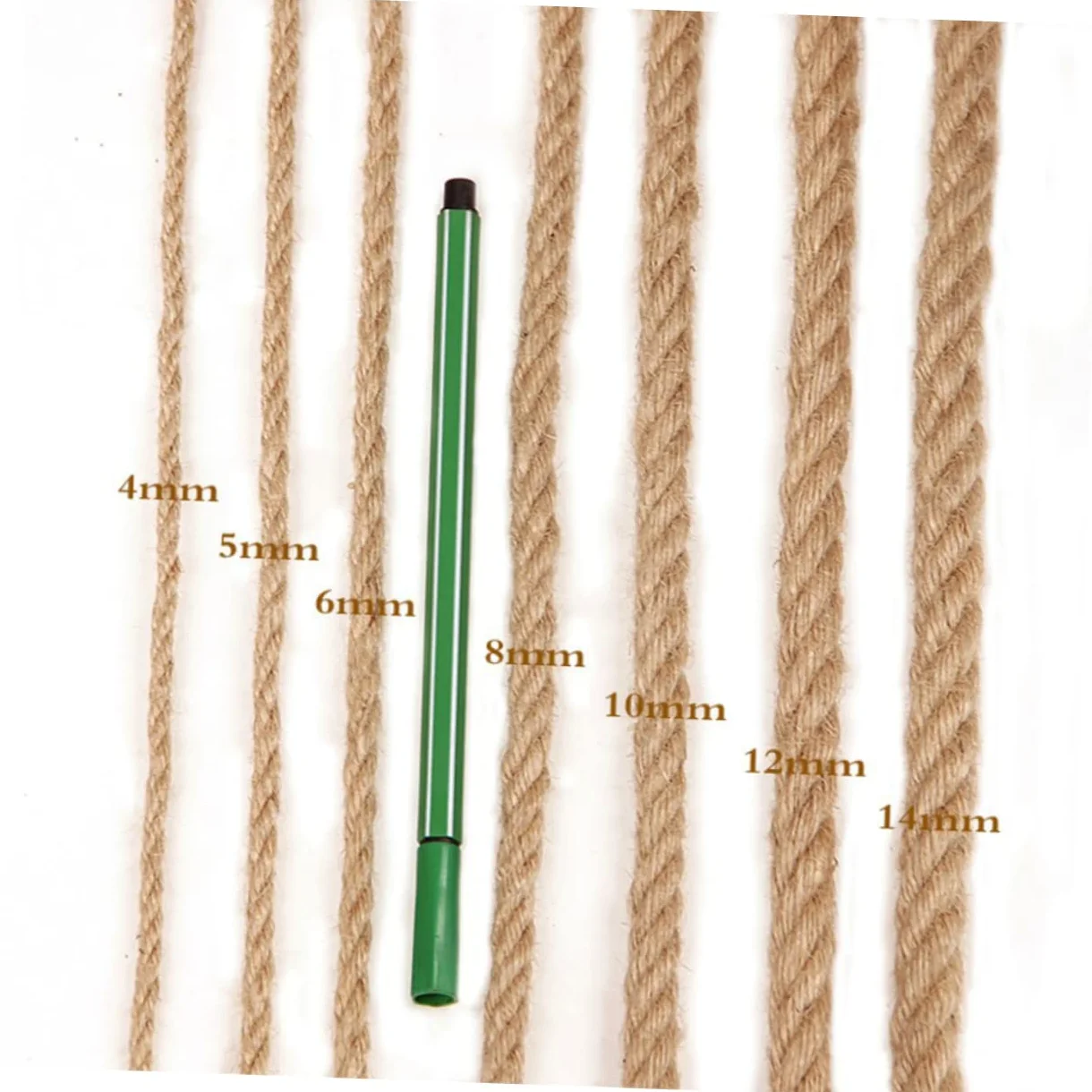 Hemobllo Corde de Jute Épaisse Naturelle de 30 M de Et 8 Mm de Diamètre pour Décorations Et Fleuristes