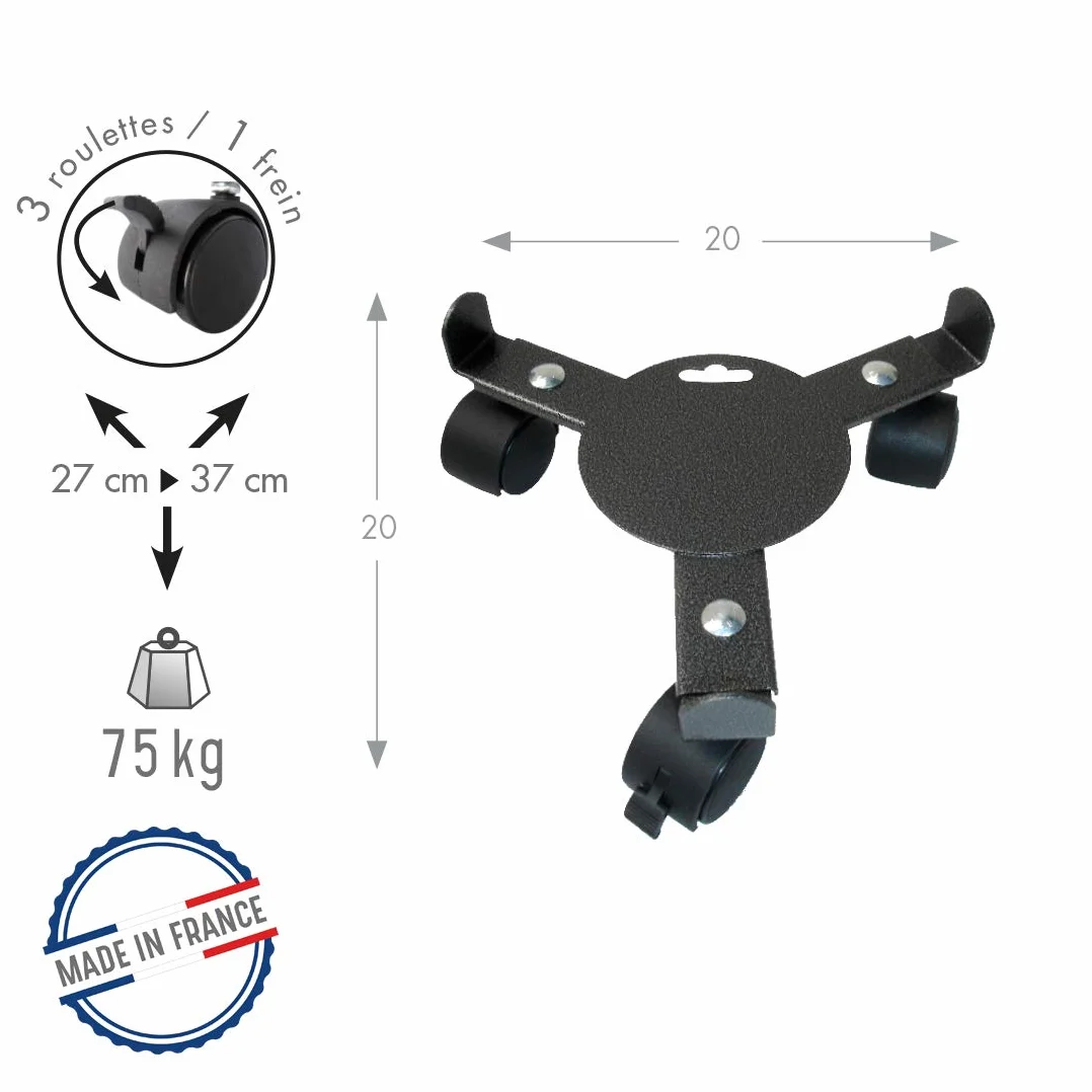 Louis Moulin Roule-plante extensible 27-37 cm Anthracite
