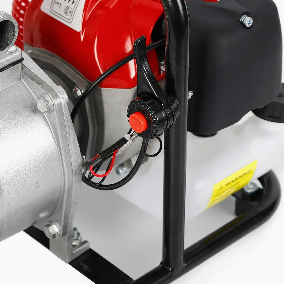 43cc 2 temps Essence Pompe à Eau à Moteur pour Jardin 1.25kw/6500rpm Maxi 15000 L/h