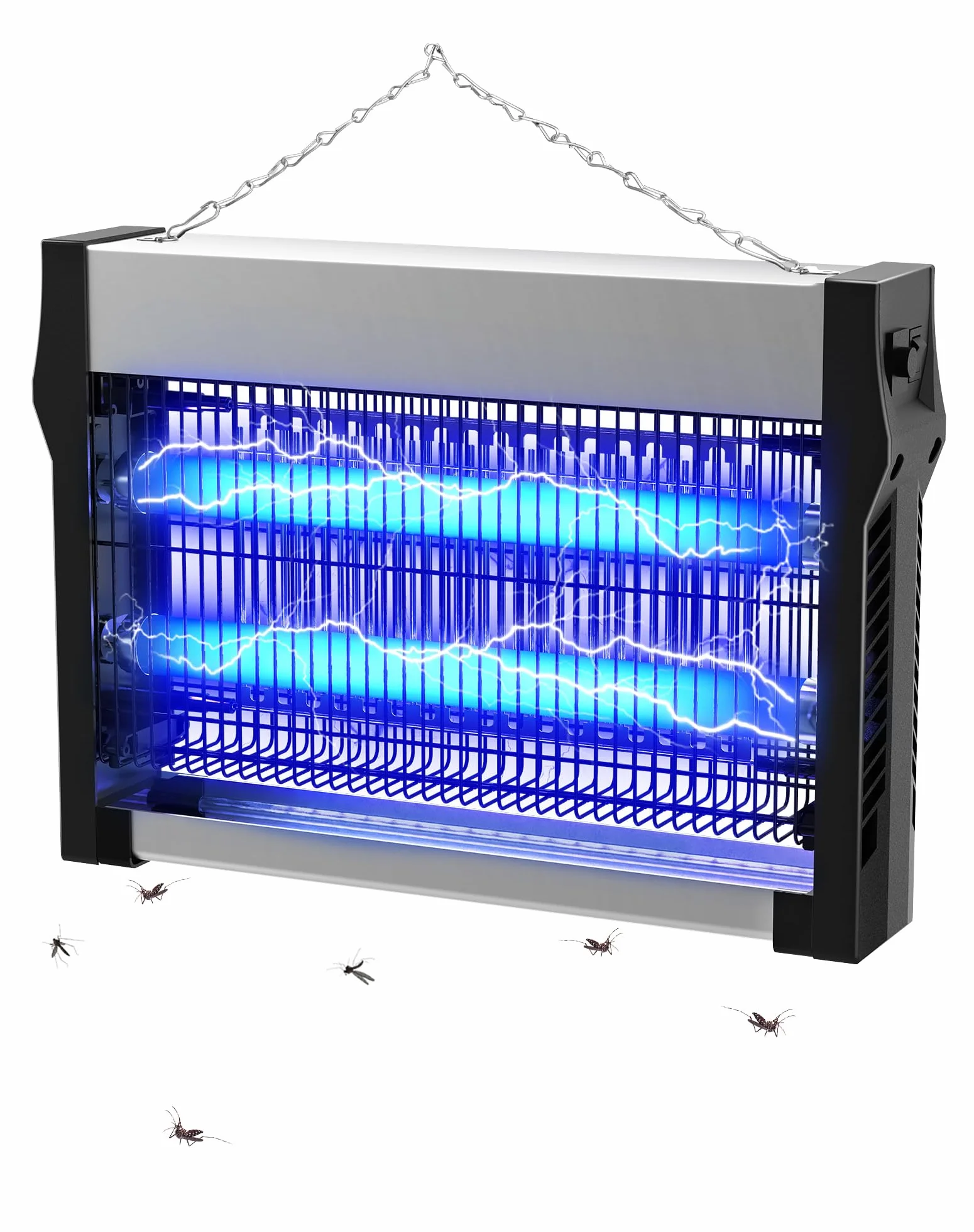 Lampe Anti-Moustique 20W 2500V Tue Mouches Électrique 80 m² Destructeur d’Insectes Intérieur Extérieur