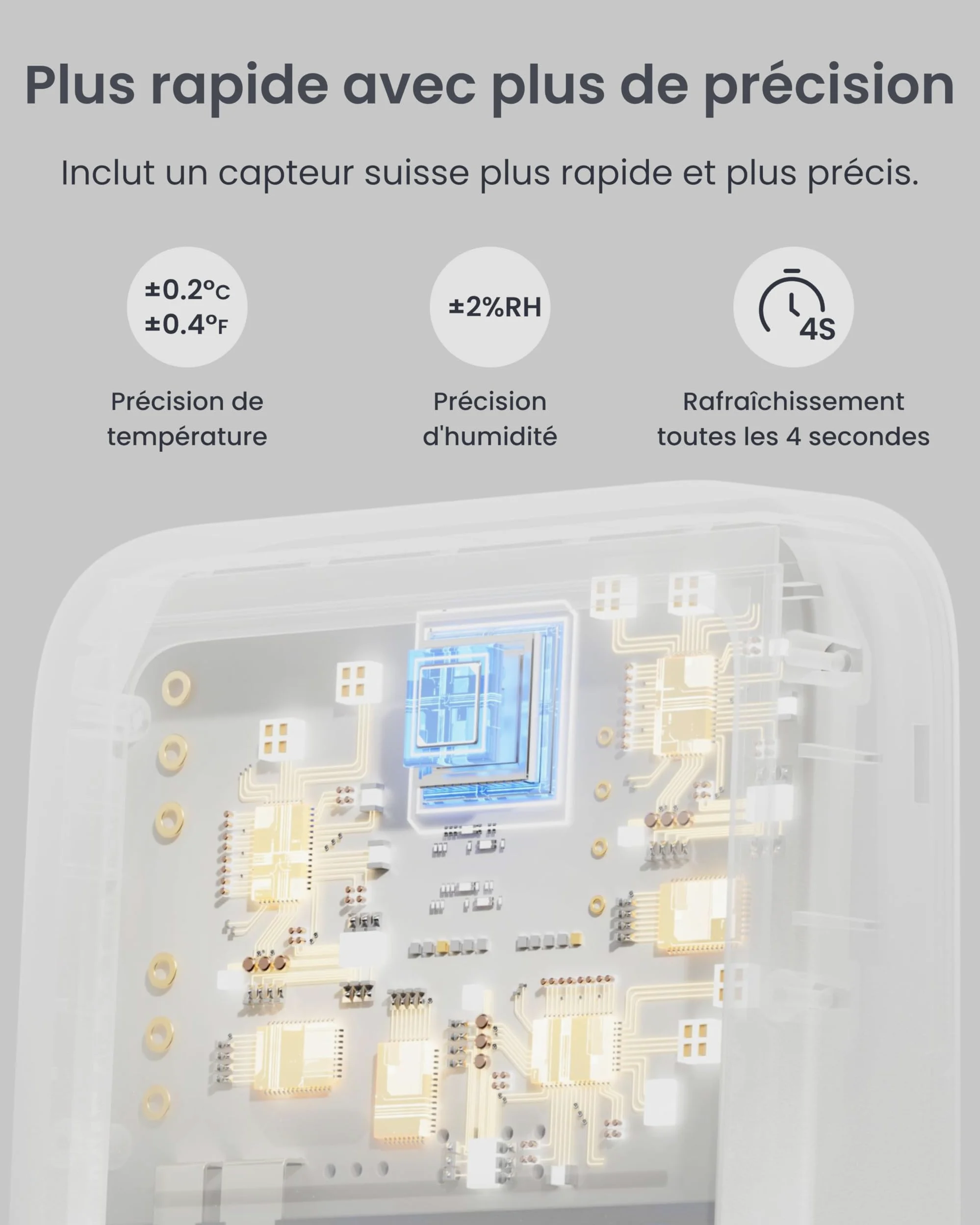SwitchBot Thermomètre Hygromètre Intérieur Lot de 2 avec Hub Mini Matter, Hygromètre Bluetooth Numérique Capteur de Température et d’Humidité avec Application & Stockage de Données, Capteur de Point d