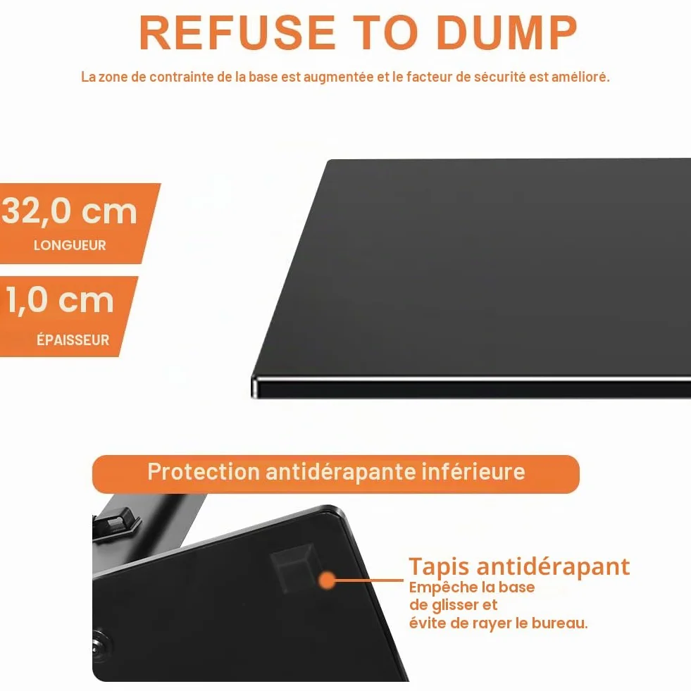 KKTONER Support d'Écran d'Ordinateur VESA 13-32 Pouces Réglable en Hauteur Pivotant 75x75mm 100x100mm