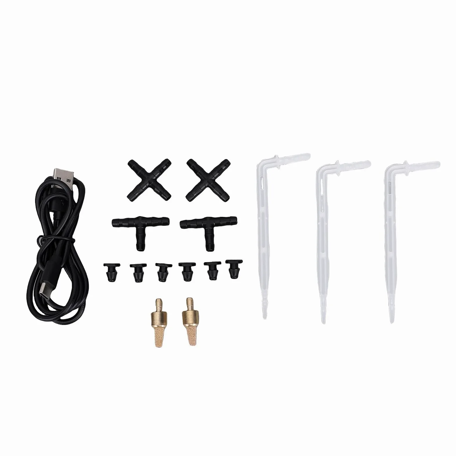 Pongnas Dispositif d'arrosage Solaire à Double Pompe avec Capteur de Pluie et Minuterie - Système d'irrigation Goutte à Goutte par Aspiration de 2 M pour Serre de Pelouse de Jardin - Sortie 1200