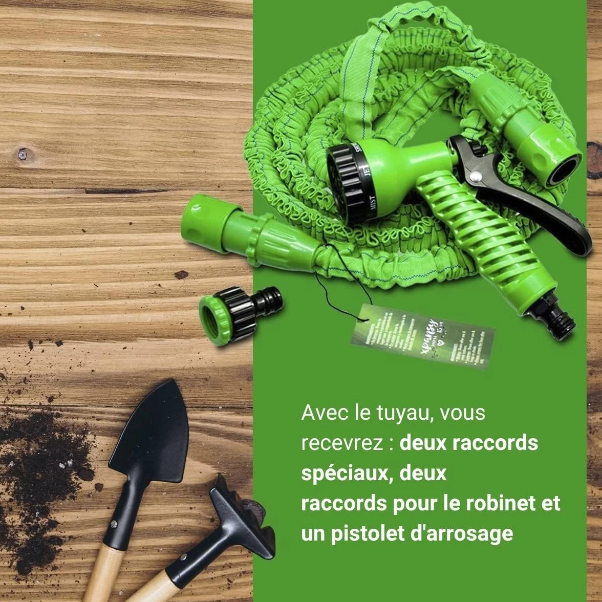 Tuyau Extensible à Pression d'Eau Xpansy C2607A 7,5 mètres Vert