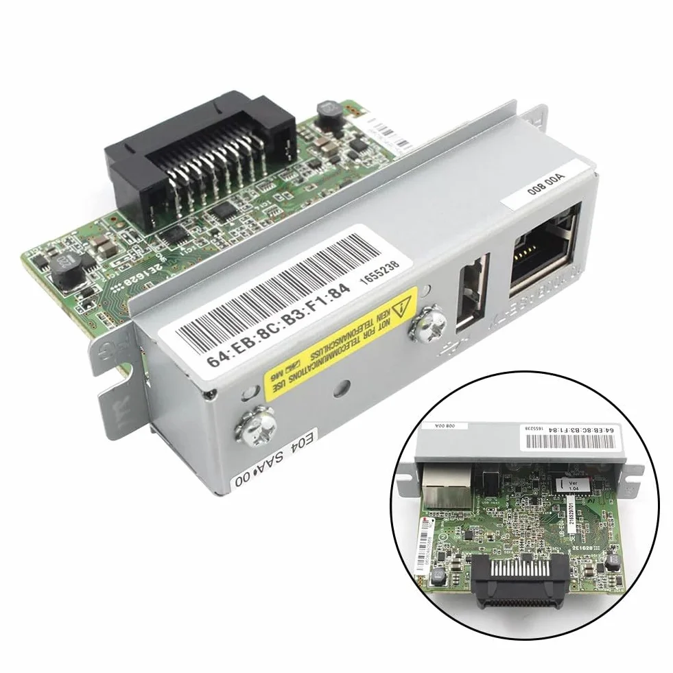 Module d'interface Ethernet pour imprimantes POS C32C881008 UB-E04 TM-T88VI 100 Mbps