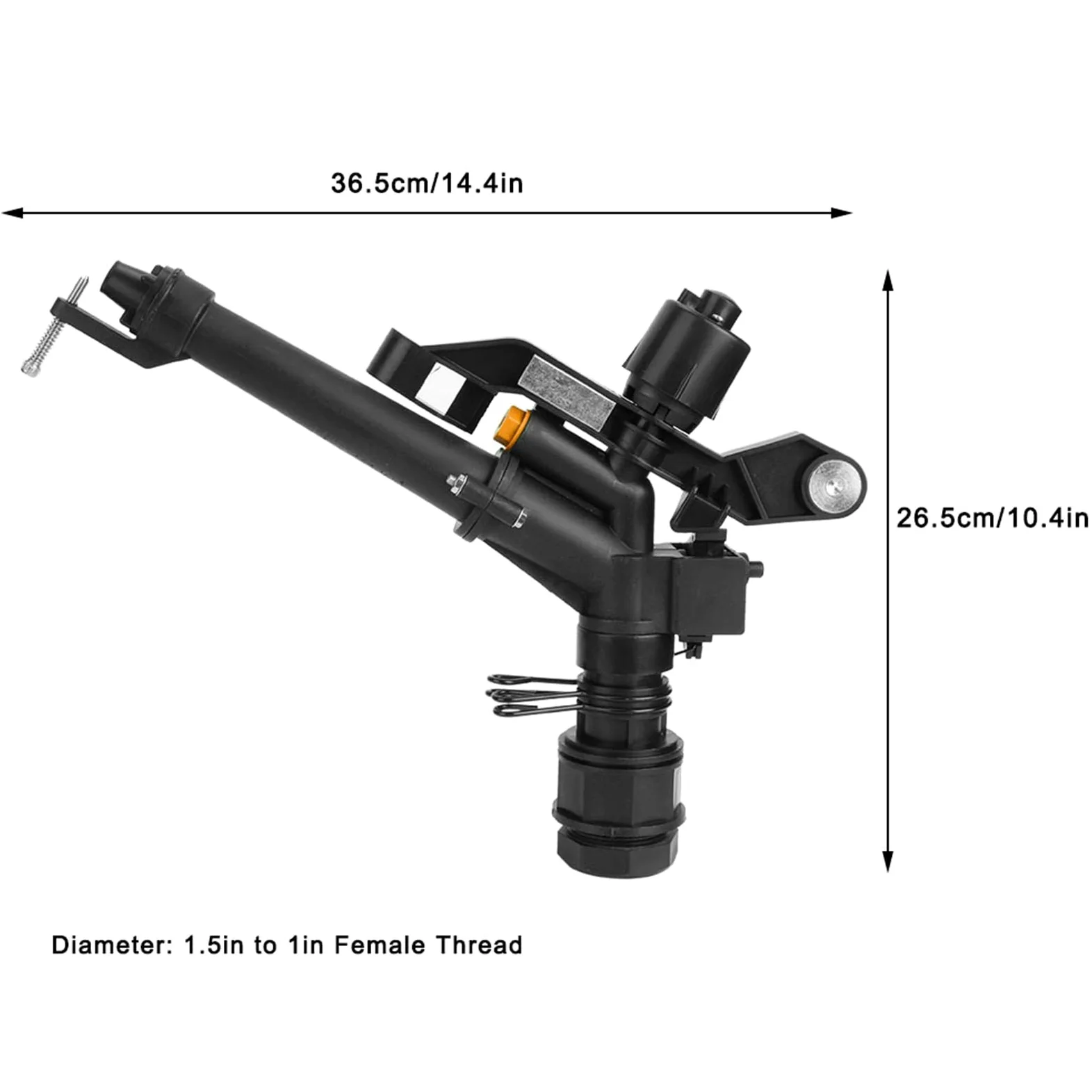 OUKENS Arroseur D'irrigation, Filetage Femelle DN25 De 1,5 Po à 1 Po Réglable à Bras Oscillant Rotatif à 360 Degrés, Arroseur D'irrigation Agricole