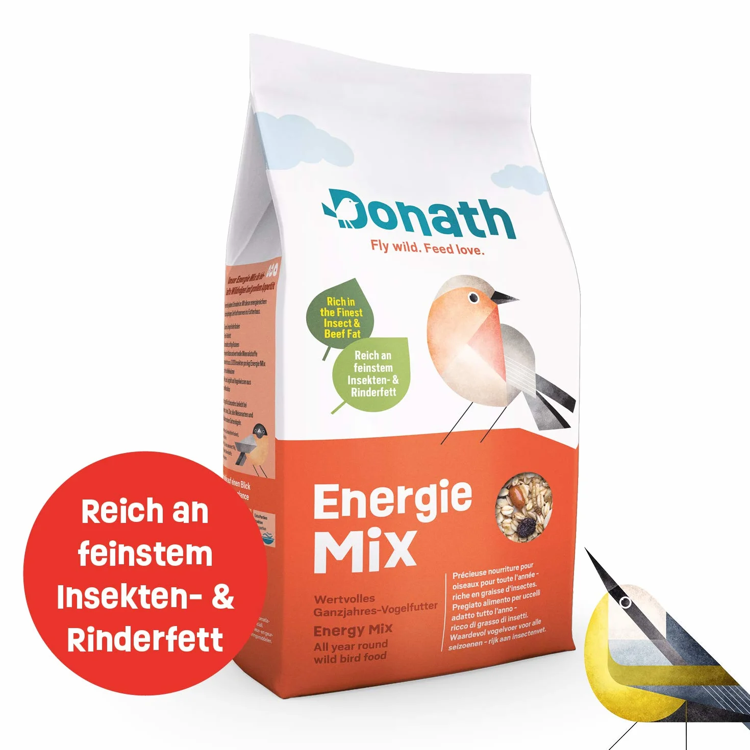 Donath Mix Énergie Oiseaux Sauvages Nourriture 1 kg