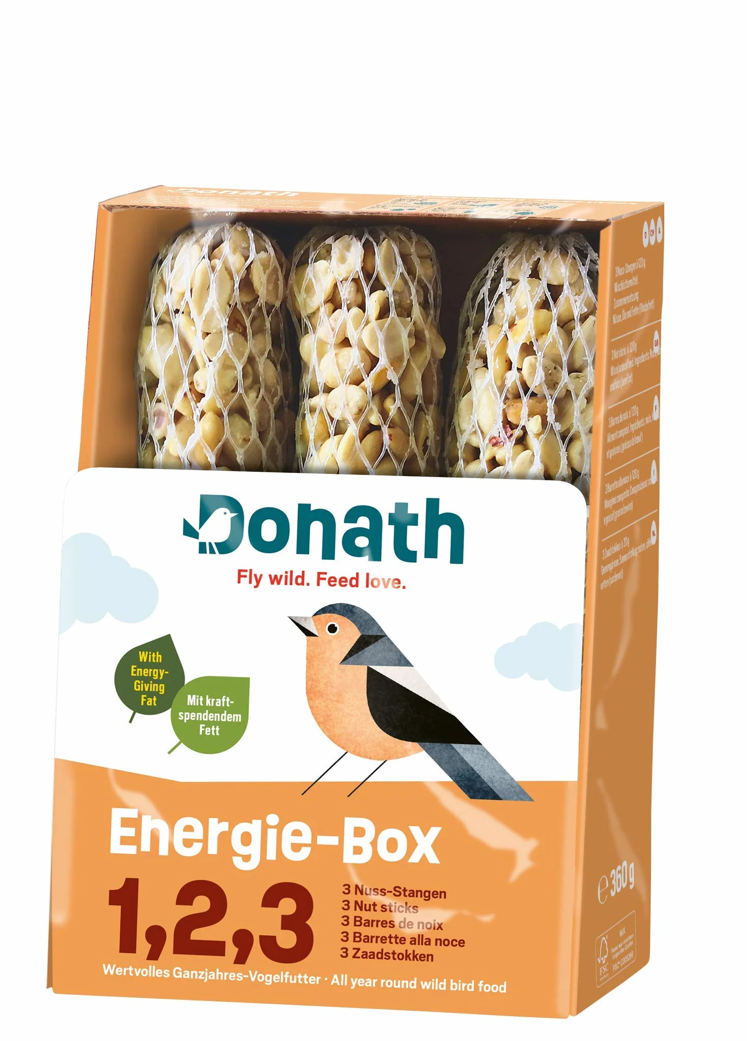 Donath Boîte à Énergie Oiseaux Sauvages Nourriture 360 g