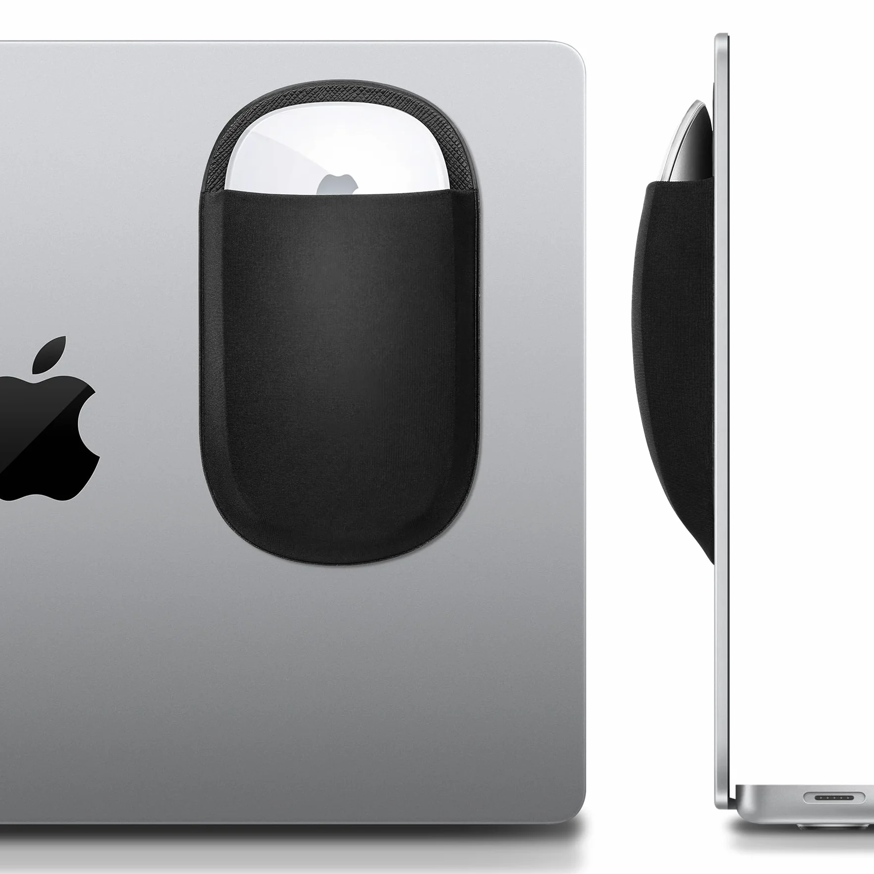 Lacdo Étui à Souris Autocollant Universel pour Magic Mouse 1 2, Noir