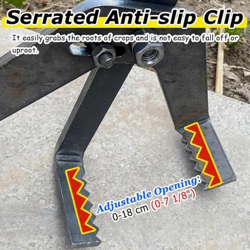 Outil Robuste d'arrachage de Jeunes Arbres, arrache-souches Ergonomique avec Griffe dentelée réglable, Conception à Levier Vertical pour Un désherbage et Une Extraction des Racines faciles.