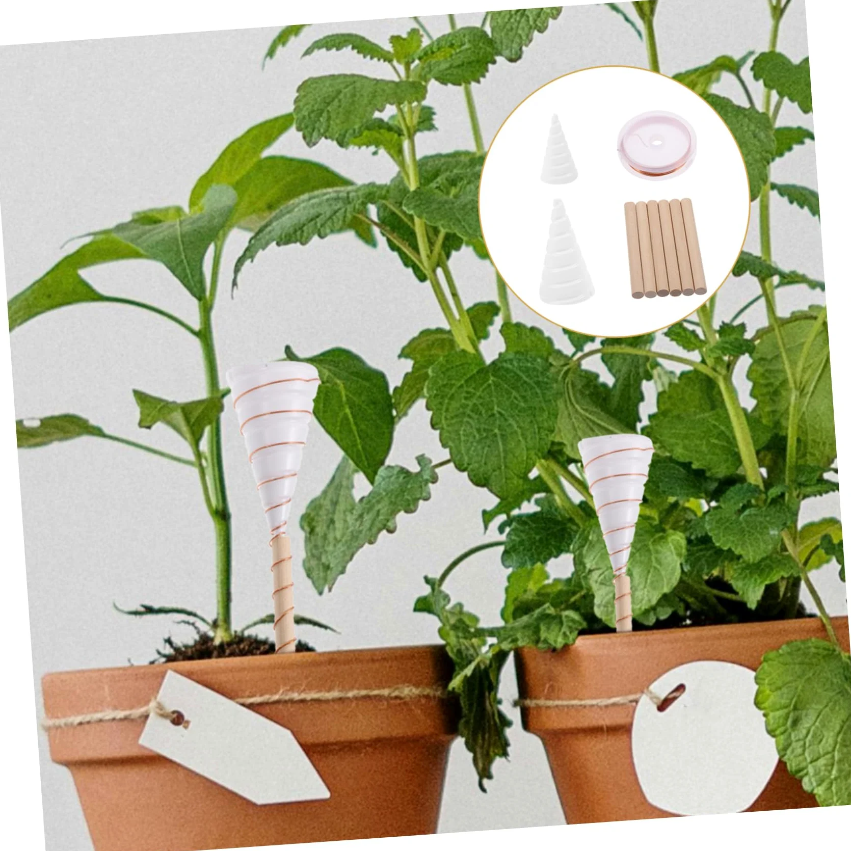 Toddmomy Lot De 5 Outils De Jardinage Antenne De Jardinage en Cuivre Chariot À Outils De Jardin Outil De Fabrication De Bobines De Cuivre Outil De Fabrication De Tiges De Cuivre pour