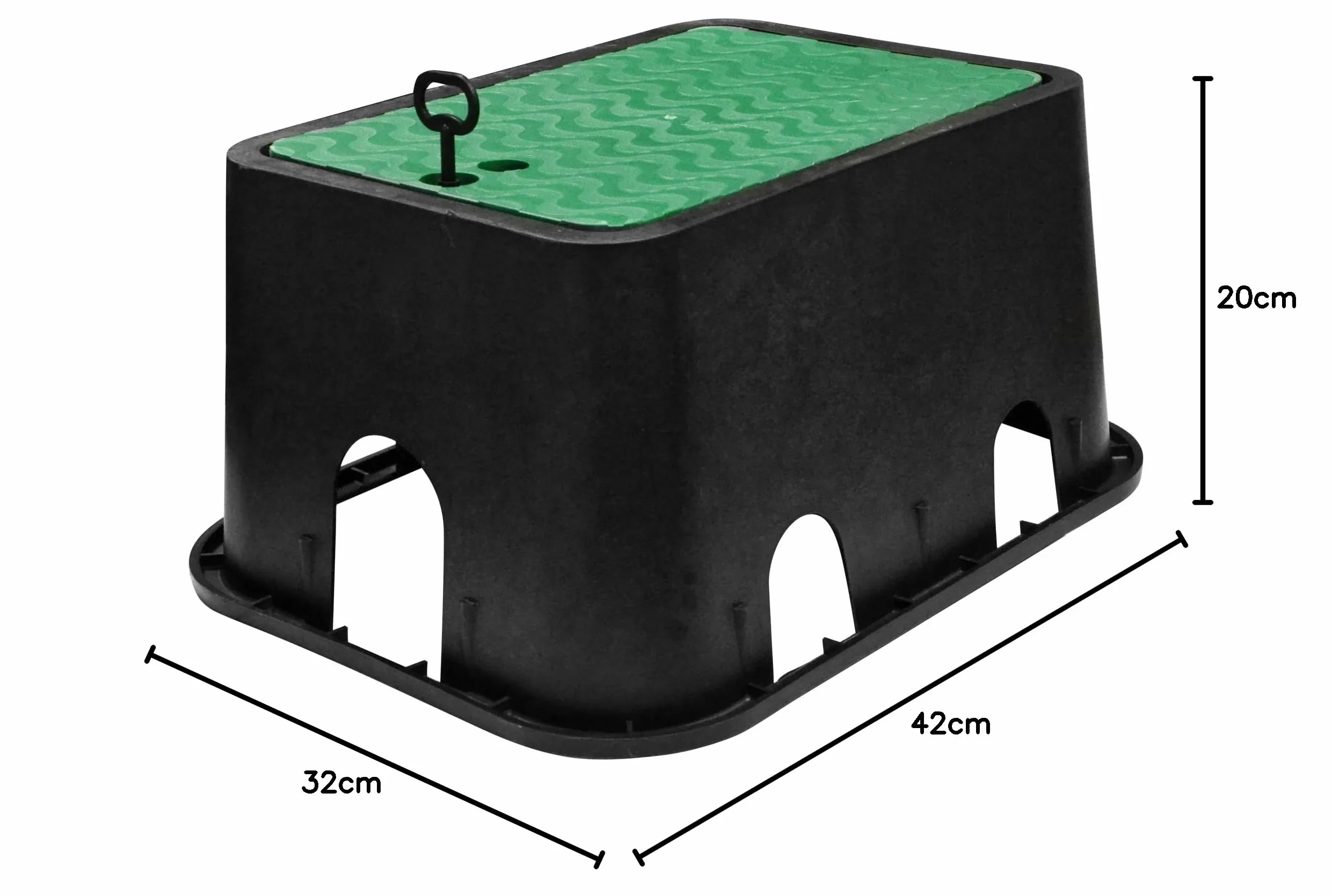 Jardibric Regard Arrosage 420 x 320 x 200 mm 1-2 Électrovannes Polypropylène Enterré
