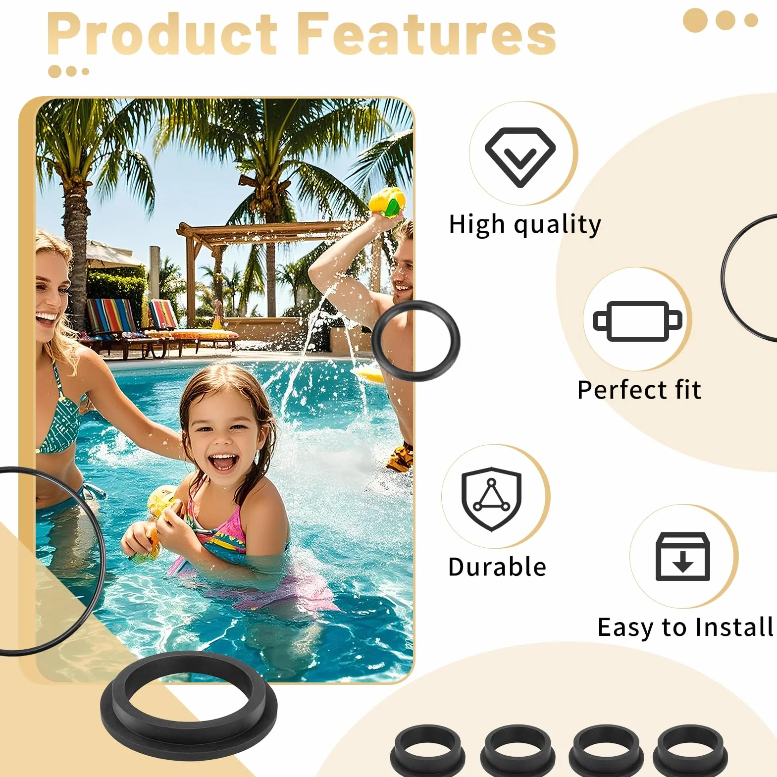 Kit Réparation Piscine Intex 12 Pièces Joints Toriques & Soupape Décharge d'Air